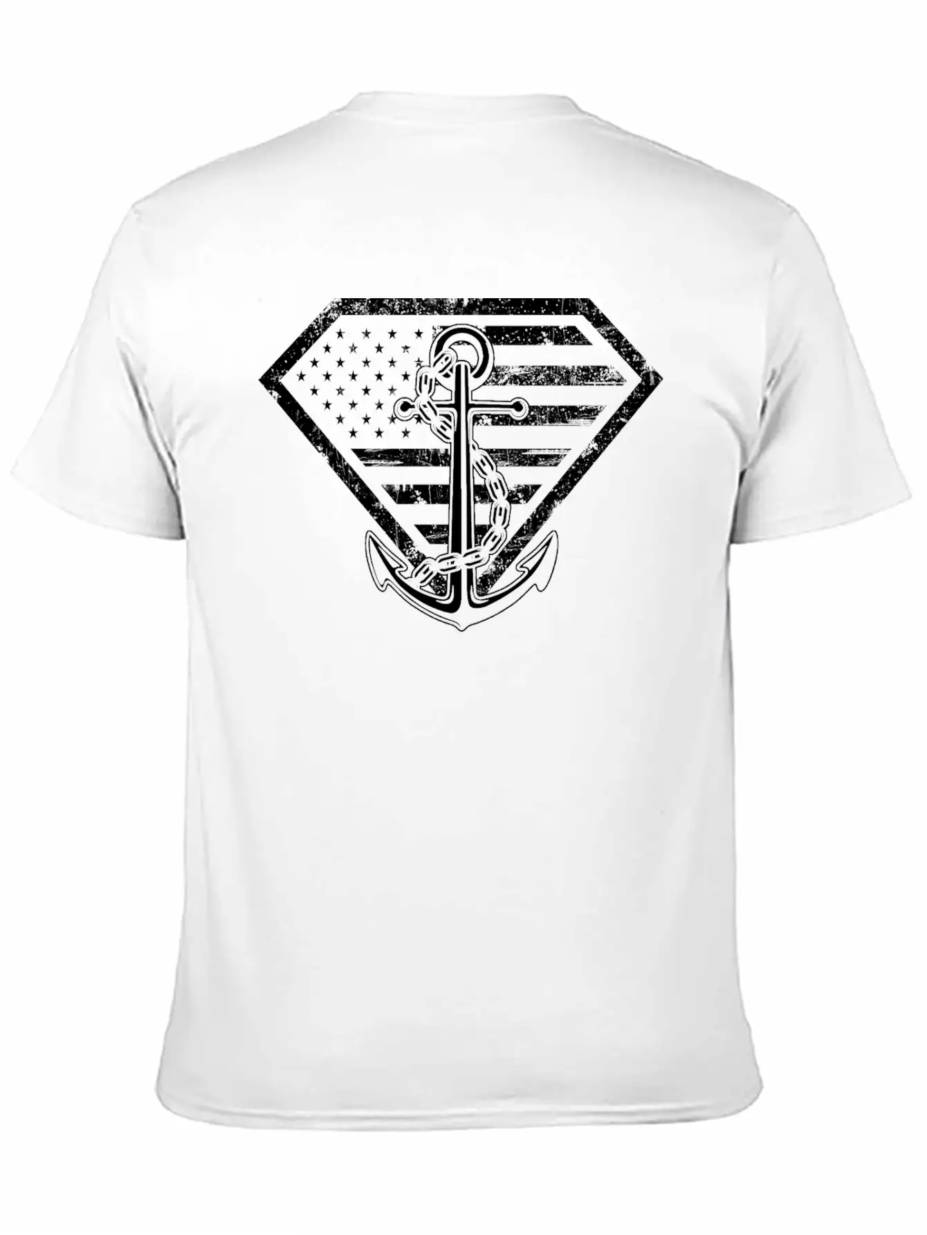 Super Sailor-Sailor Flag T-shirt For American Lightweight Cotton T-Shirt – Daily Comfort Graphic Shirt