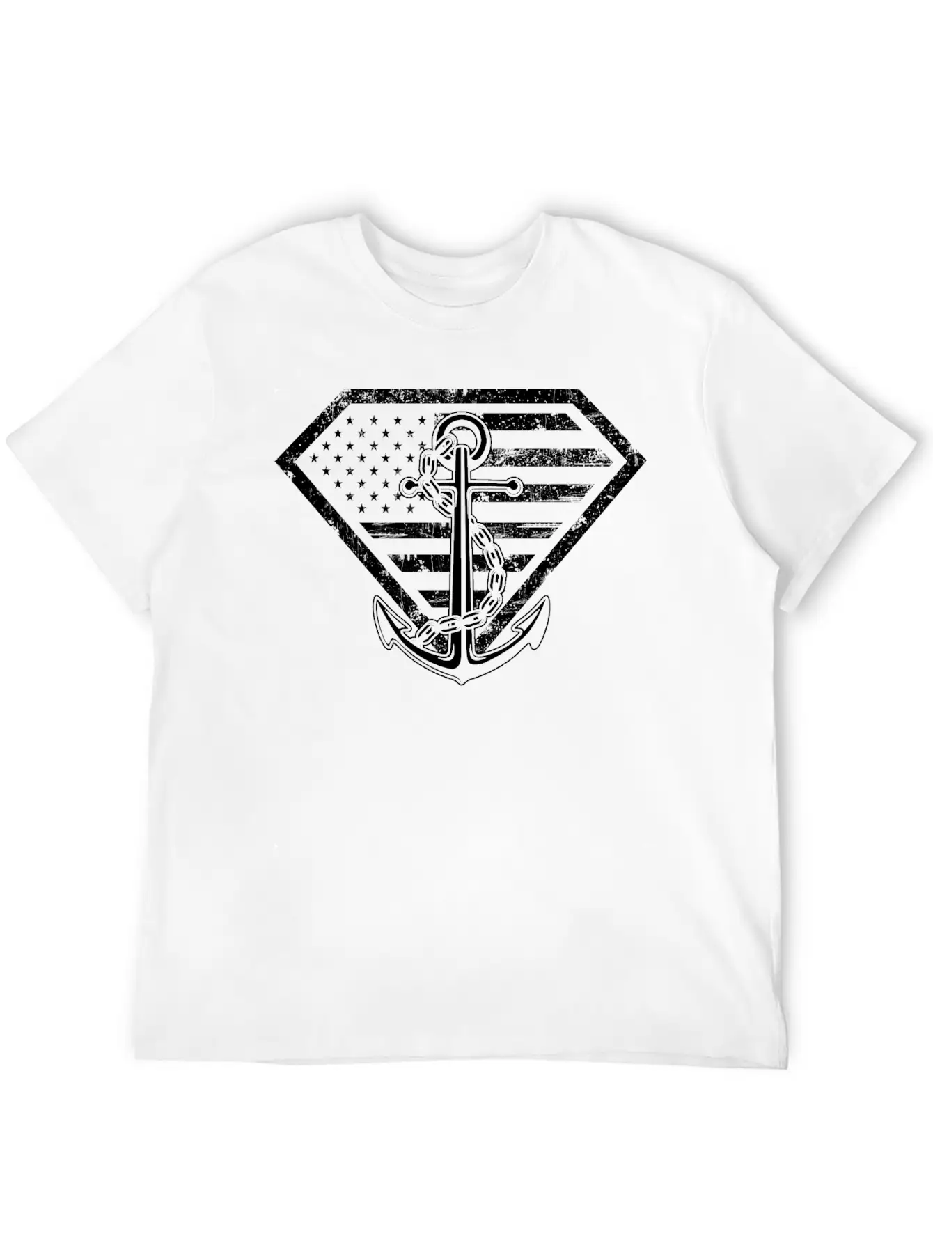 Super Sailor-Sailor Flag T-shirt For American Lightweight Cotton T-Shirt – Daily Comfort Graphic Shirt