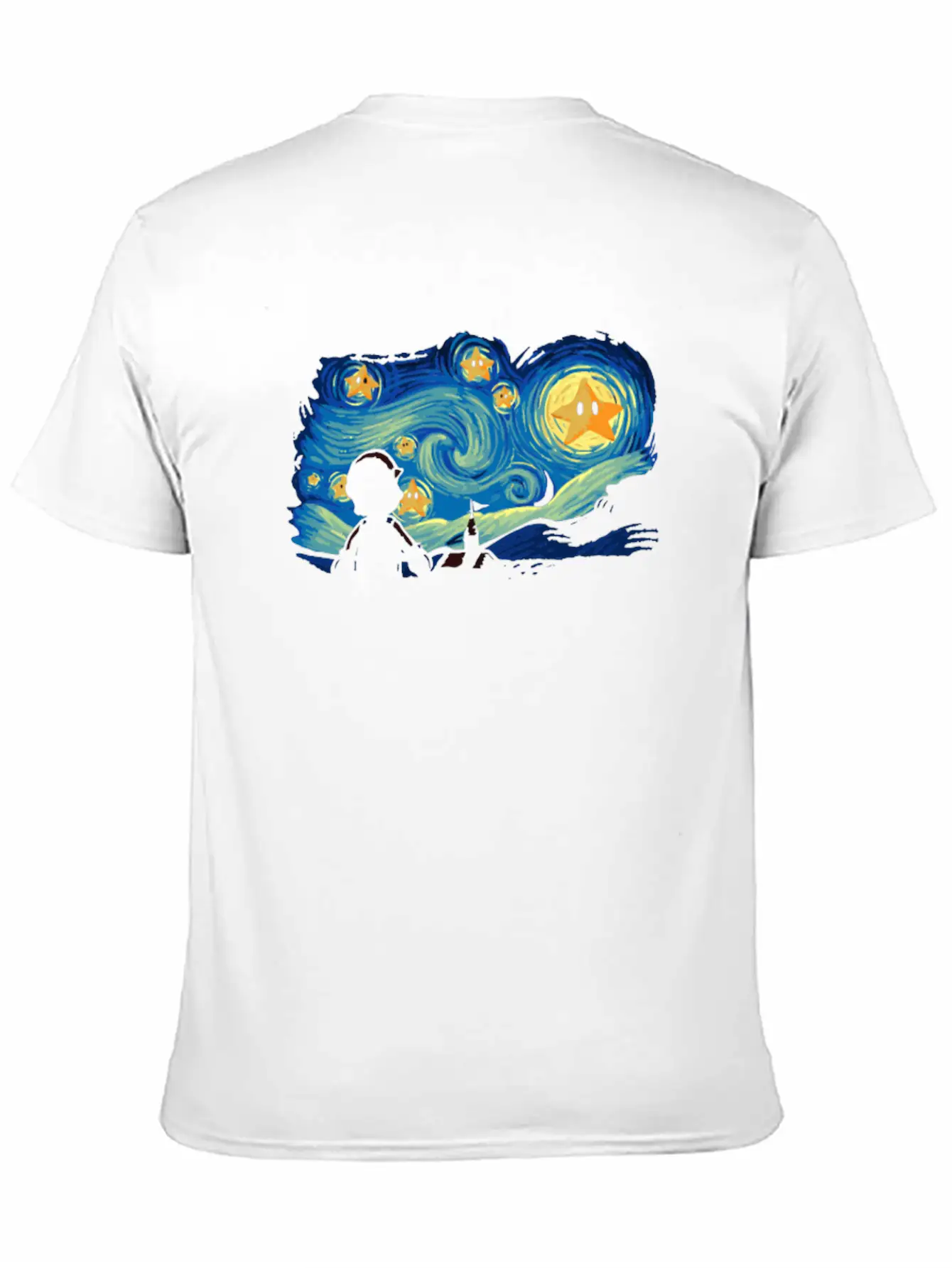 Super Starry Night Modern Fit Casual T-Shirt – Clean And Versatile Design