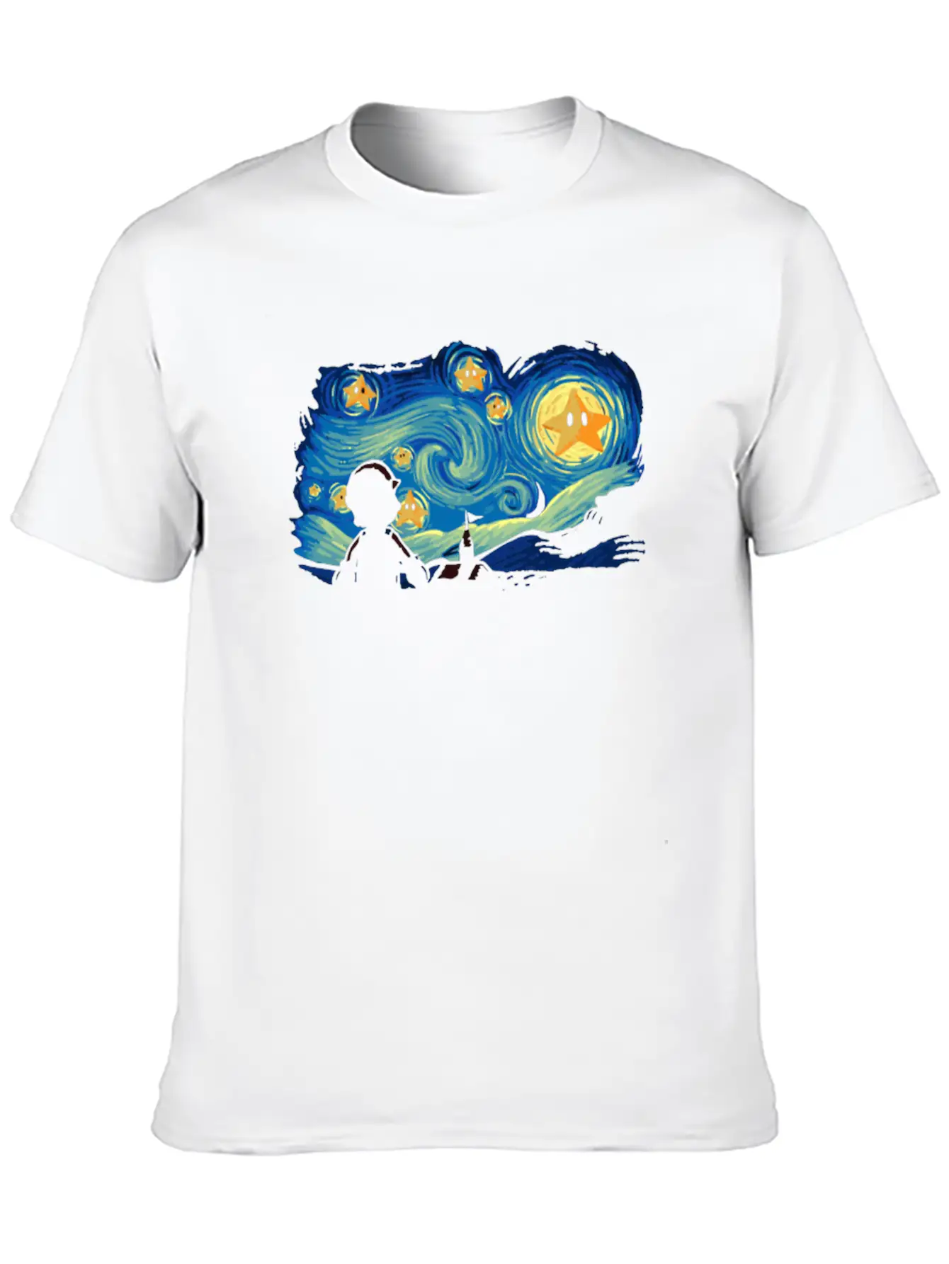 Super Starry Night Modern Fit Casual T-Shirt – Clean And Versatile Design