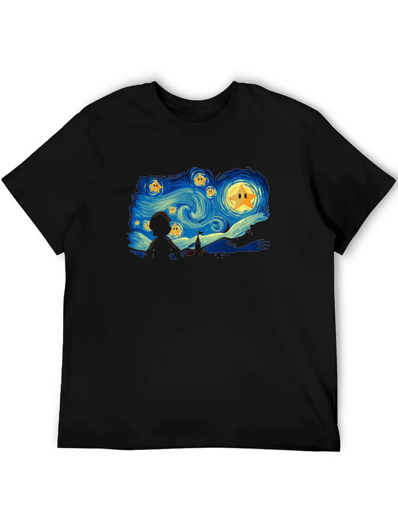 Super Starry Night Modern Fit Casual T-Shirt – Clean And Versatile Design