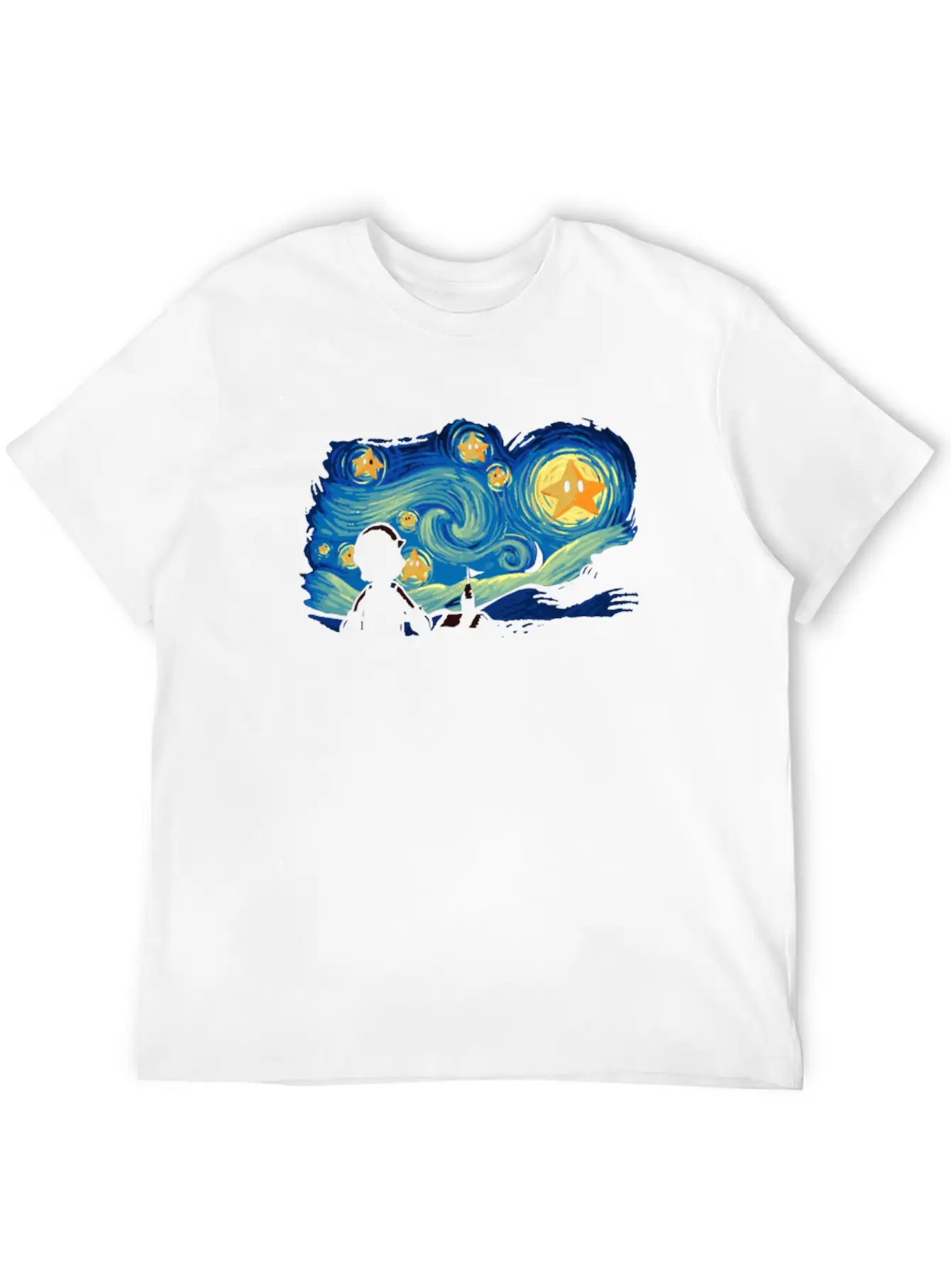 Super Starry Night Modern Fit Casual T-Shirt – Clean And Versatile Design