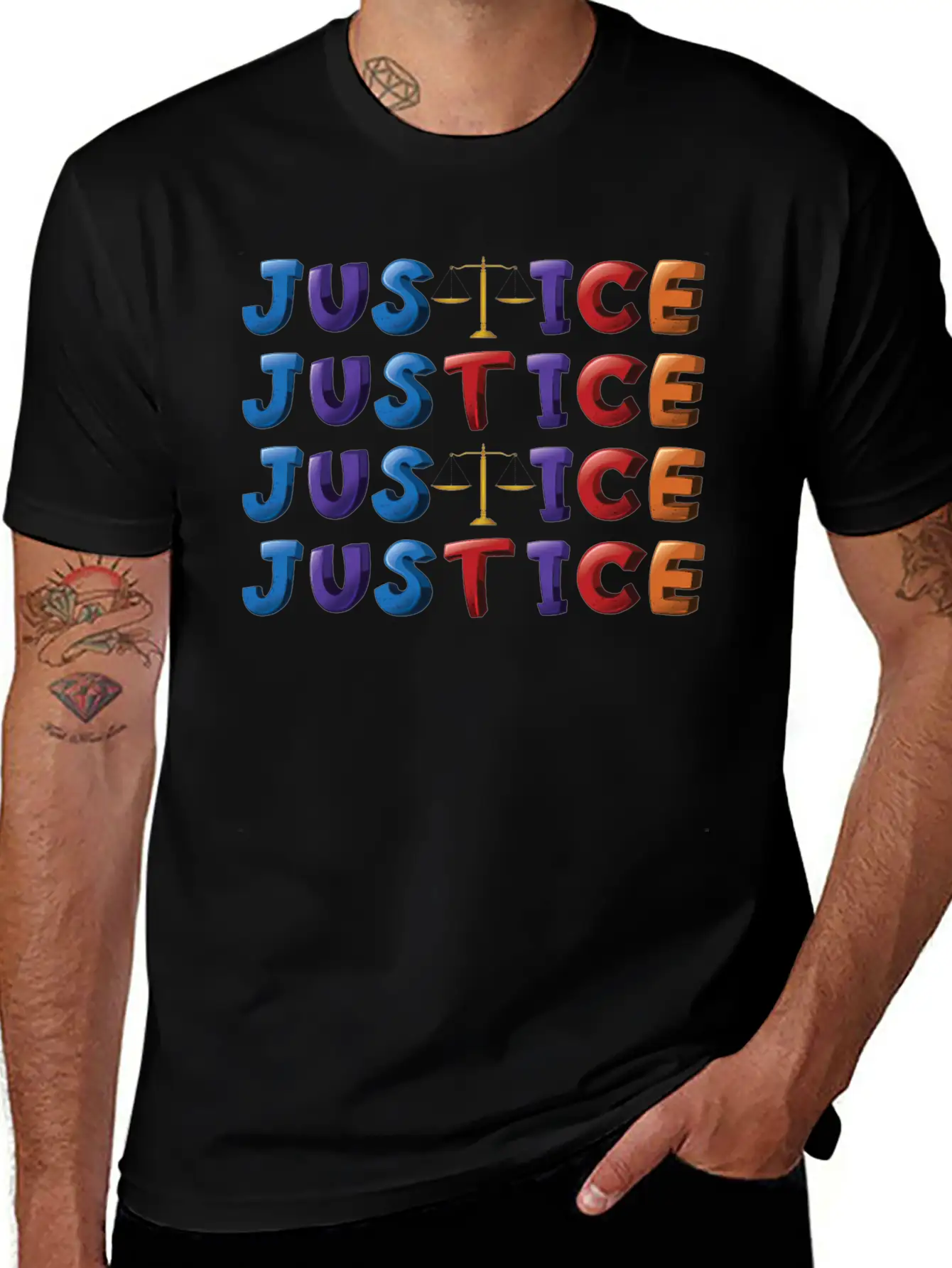 Support - Justice - Awareness - Equality - Classic Fit Graphic Tee For Daily Comfort – Unisex Cotton Shirt