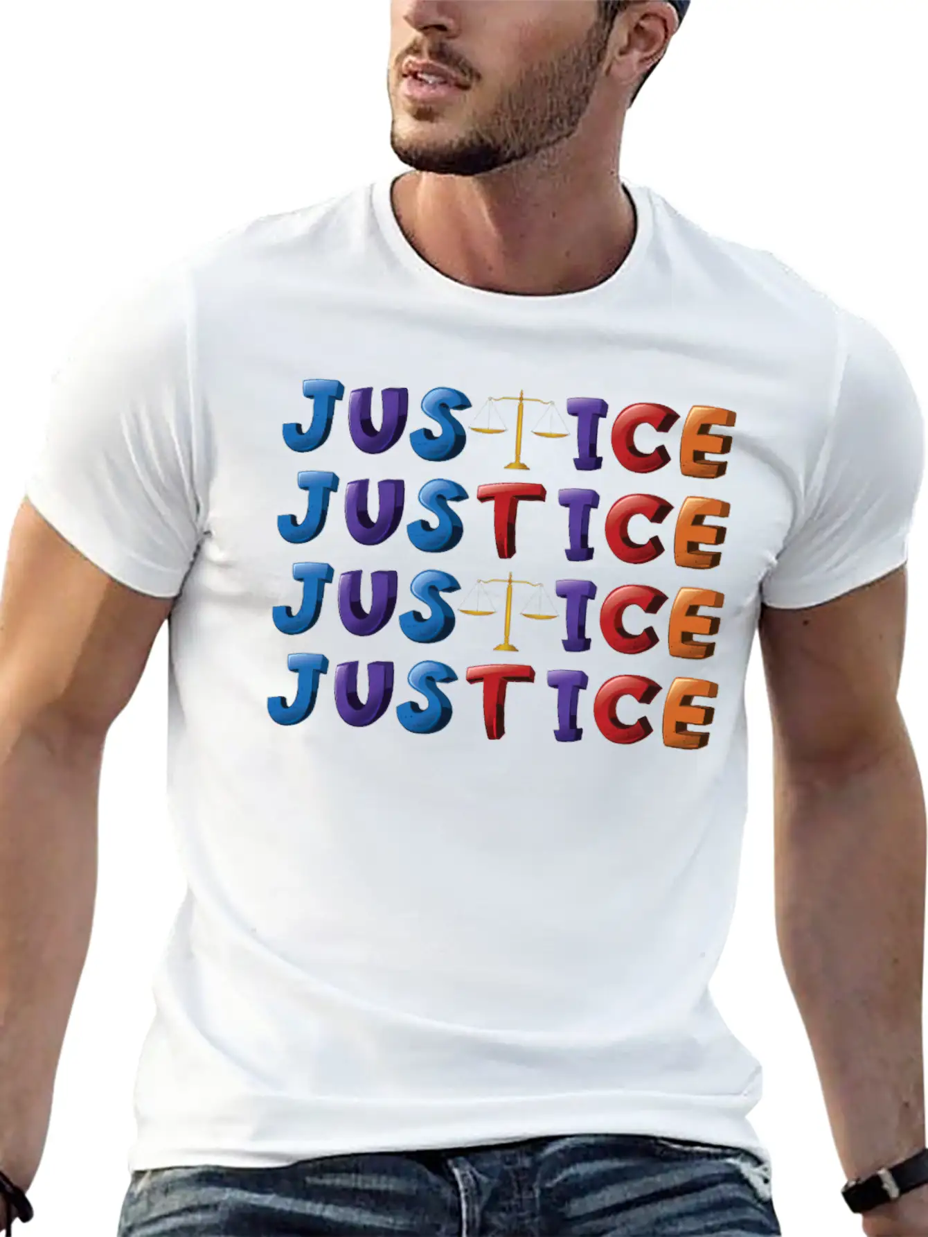 Support - Justice - Awareness - Equality - Classic Fit Graphic Tee For Daily Comfort – Unisex Cotton Shirt