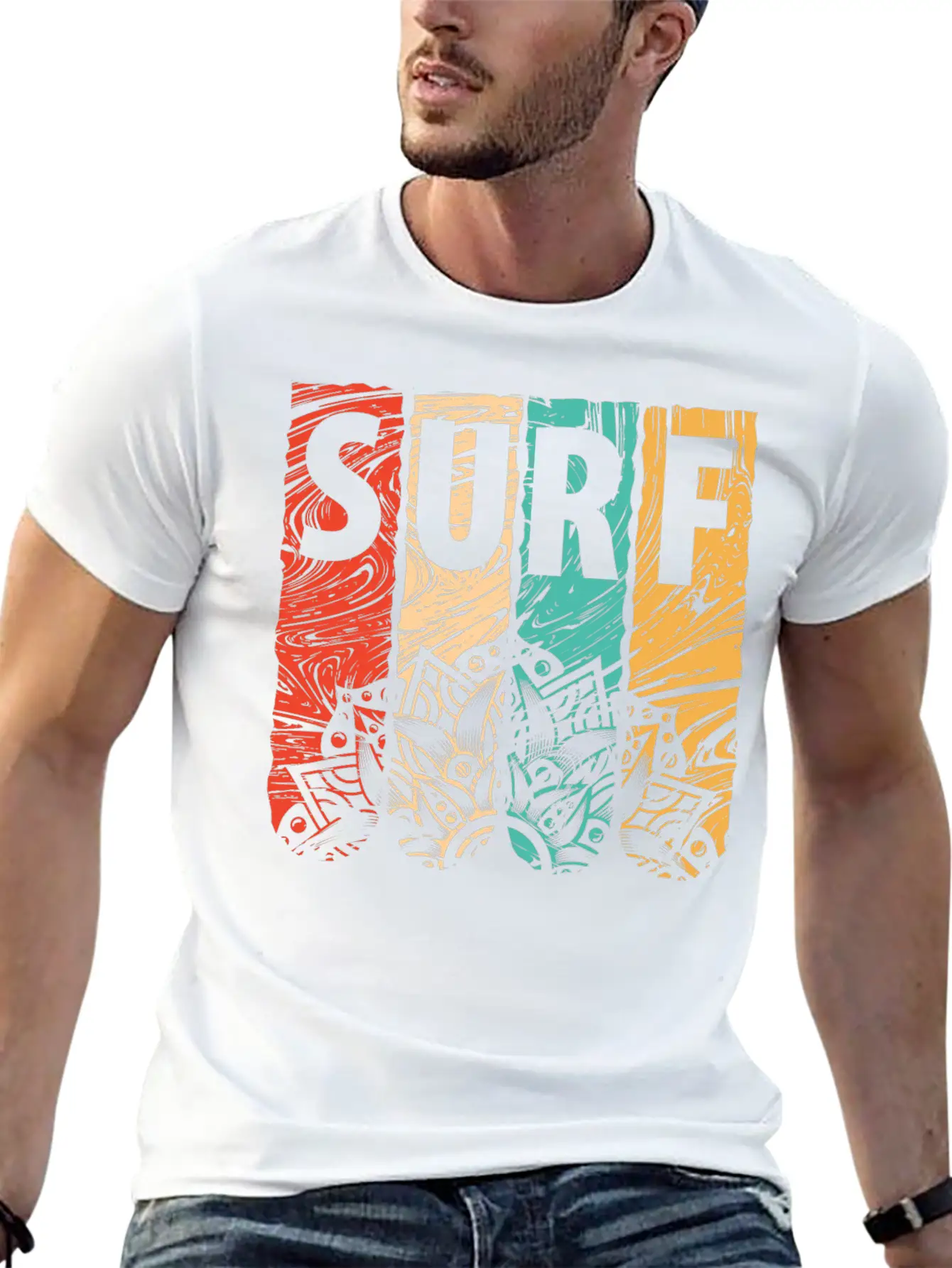 SURF Lightweight Cotton T-Shirt – Daily Comfort Graphic Shirt