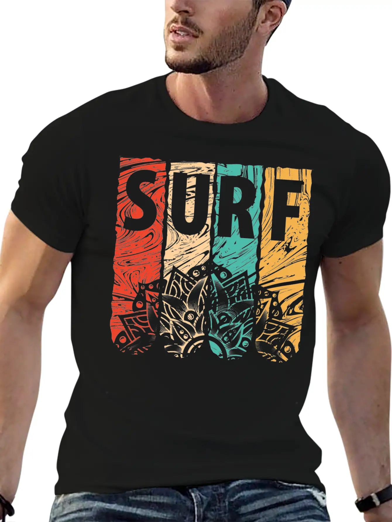 SURF Lightweight Cotton T-Shirt – Daily Comfort Graphic Shirt
