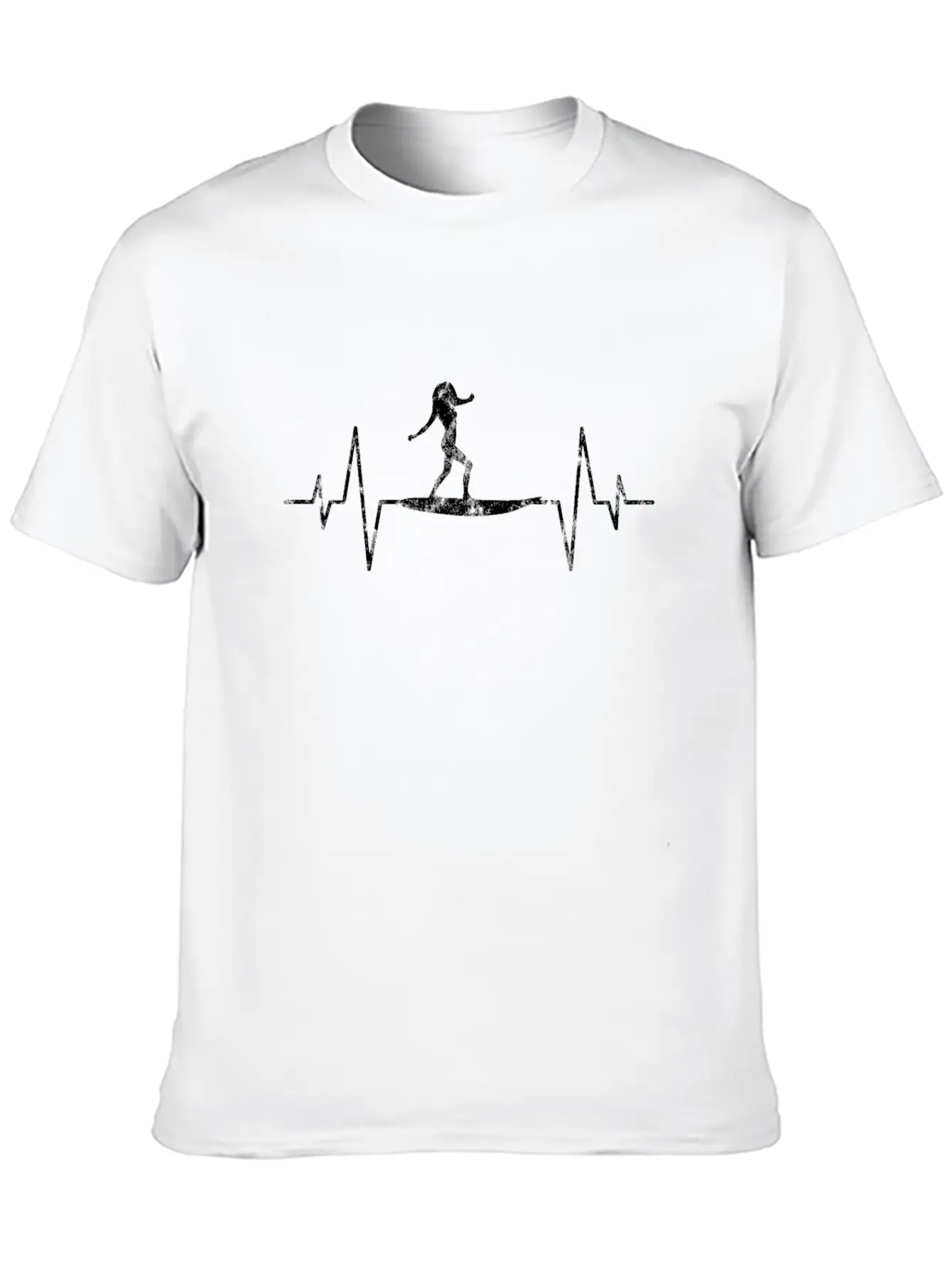 Surfing Heartbeat Classic Fit Graphic Tee For Daily Comfort – Unisex Cotton Shirt