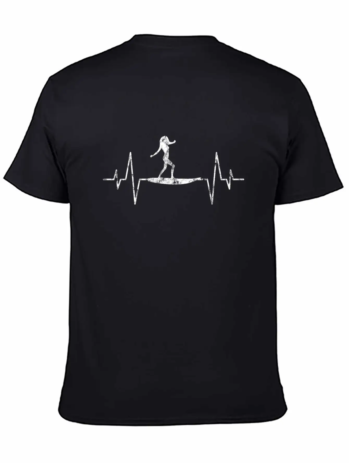 Surfing Heartbeat Classic Fit Graphic Tee For Daily Comfort – Unisex Cotton Shirt