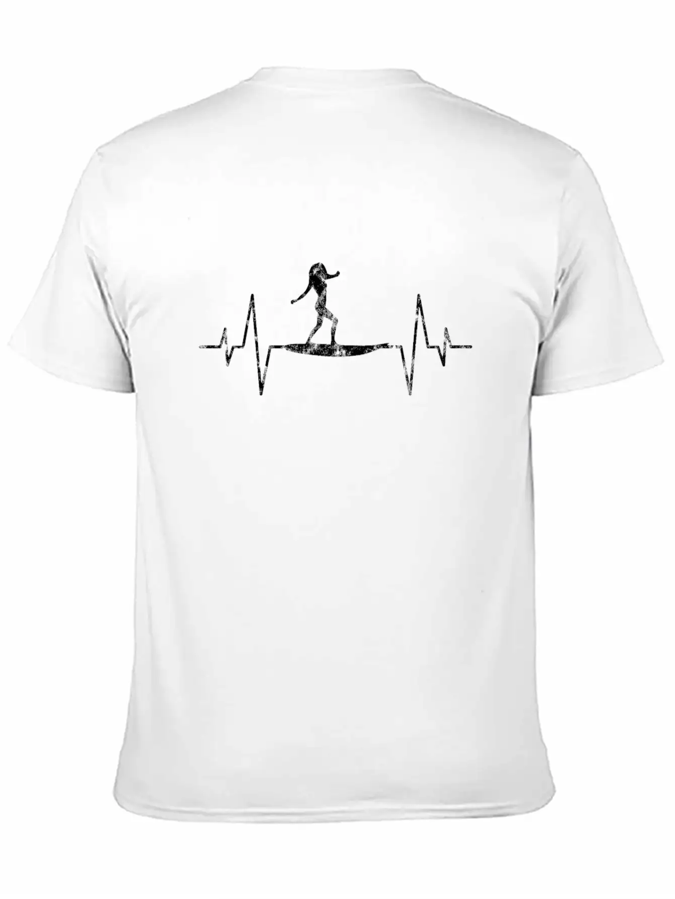 Surfing Heartbeat Classic Fit Graphic Tee For Daily Comfort – Unisex Cotton Shirt