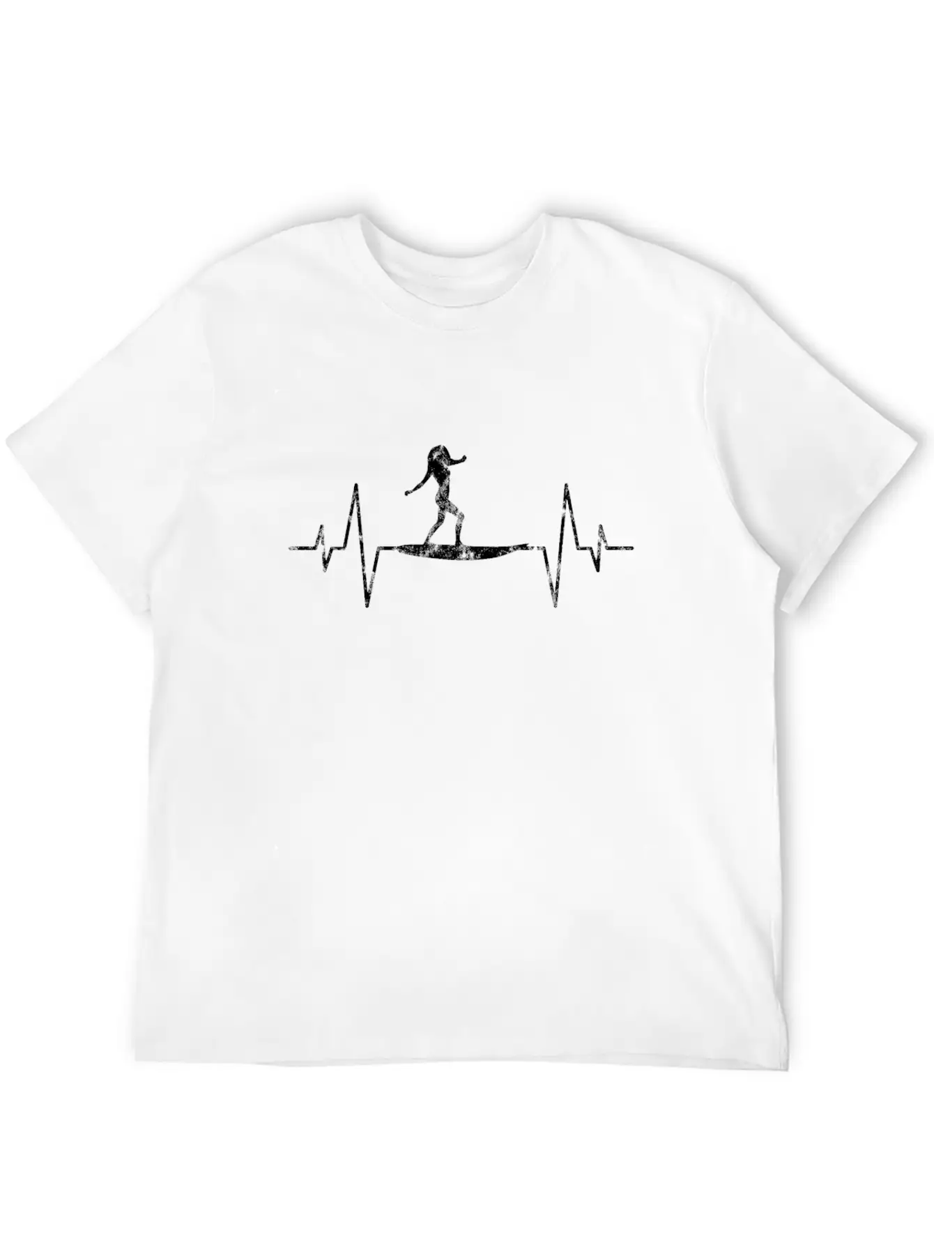Surfing Heartbeat Classic Fit Graphic Tee For Daily Comfort – Unisex Cotton Shirt