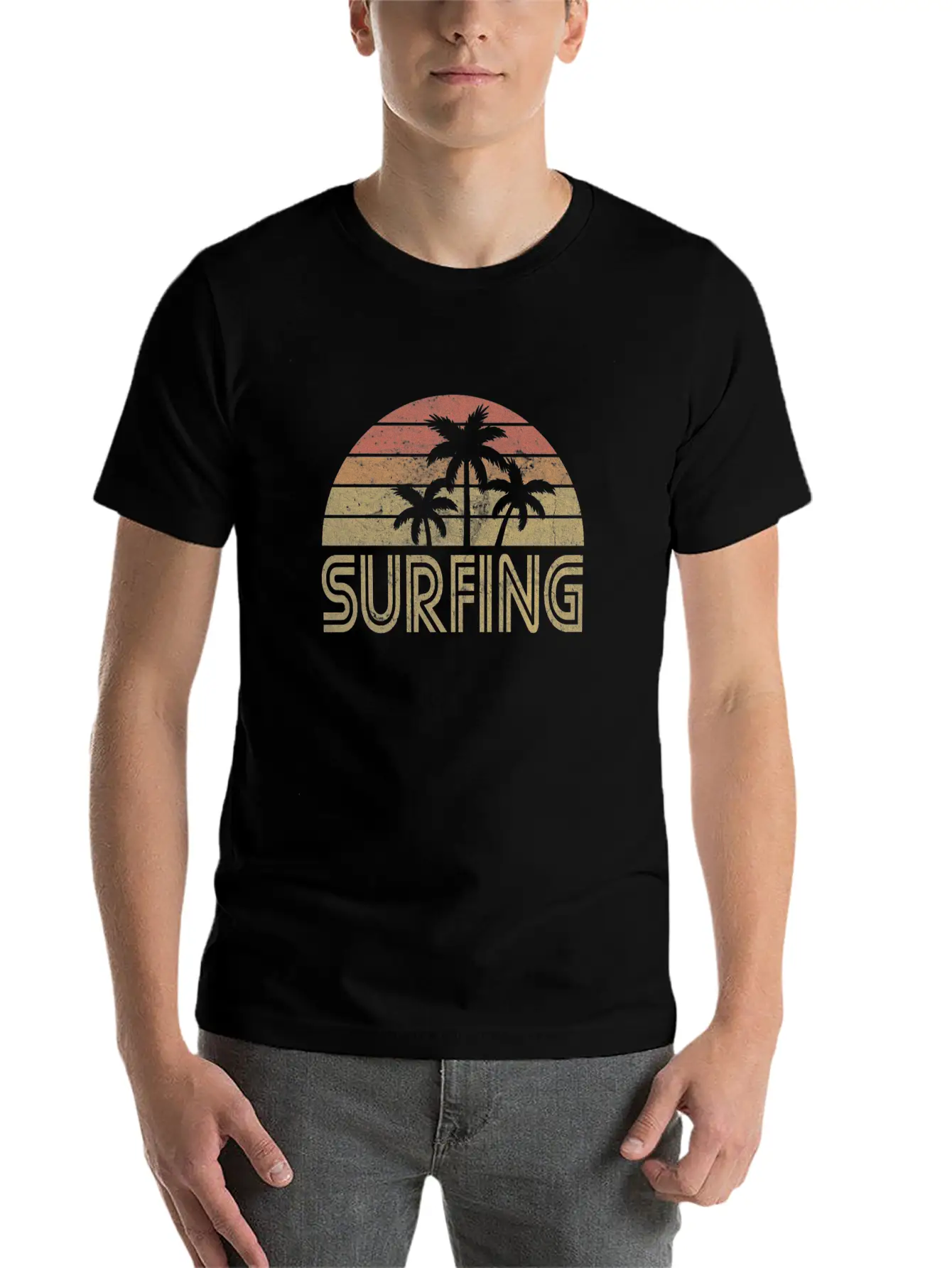 Surfing Surfing Sunset Surfing Waves Modern Fit Casual T-Shirt – Clean And Versatile Design