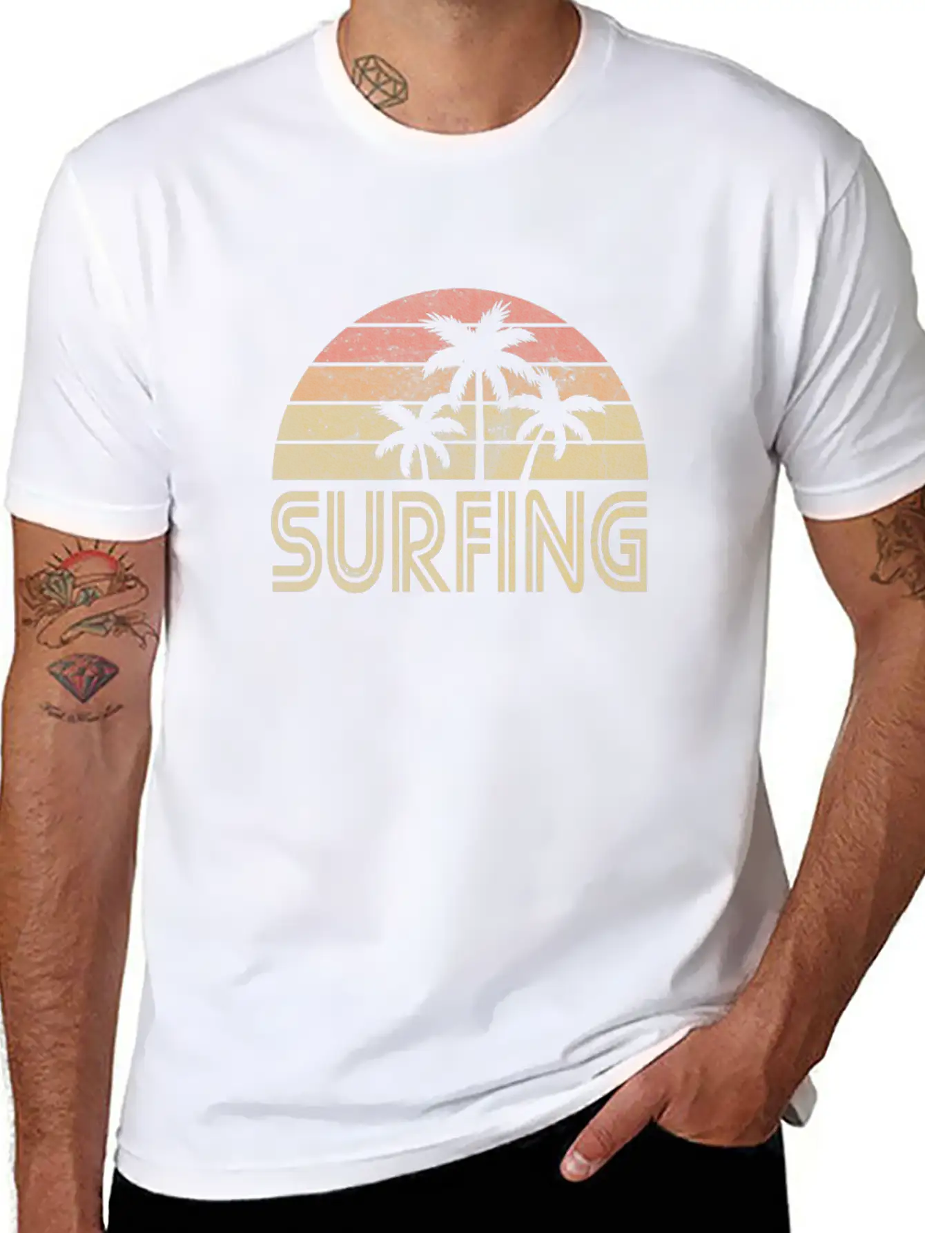 Surfing Surfing Sunset Surfing Waves Modern Fit Casual T-Shirt – Clean And Versatile Design