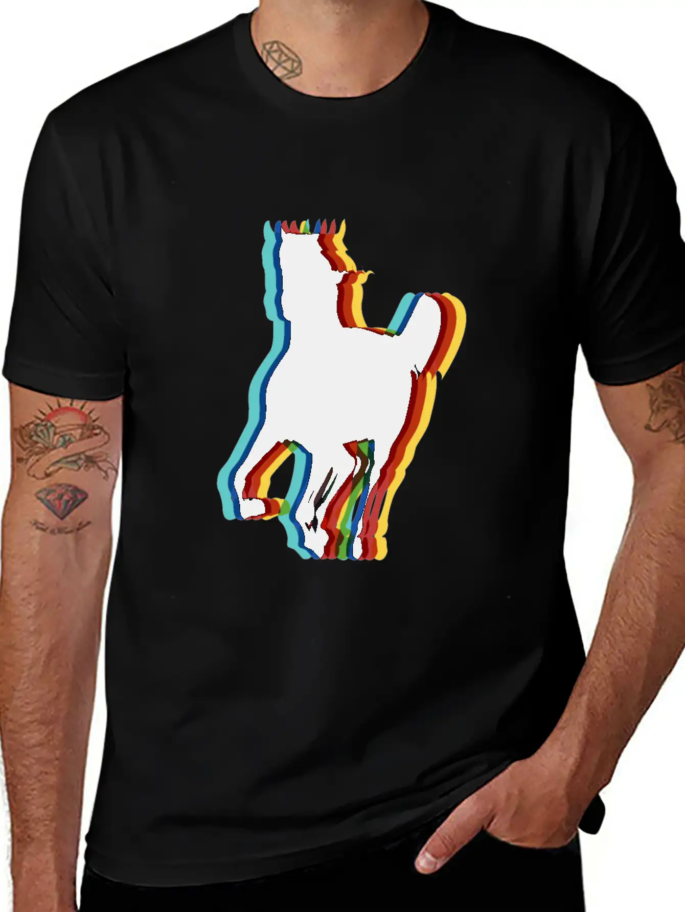 Surrealistic Horse - Psychedelic Art Modern Fit Casual T-Shirt ��� Clean And Versatile Design