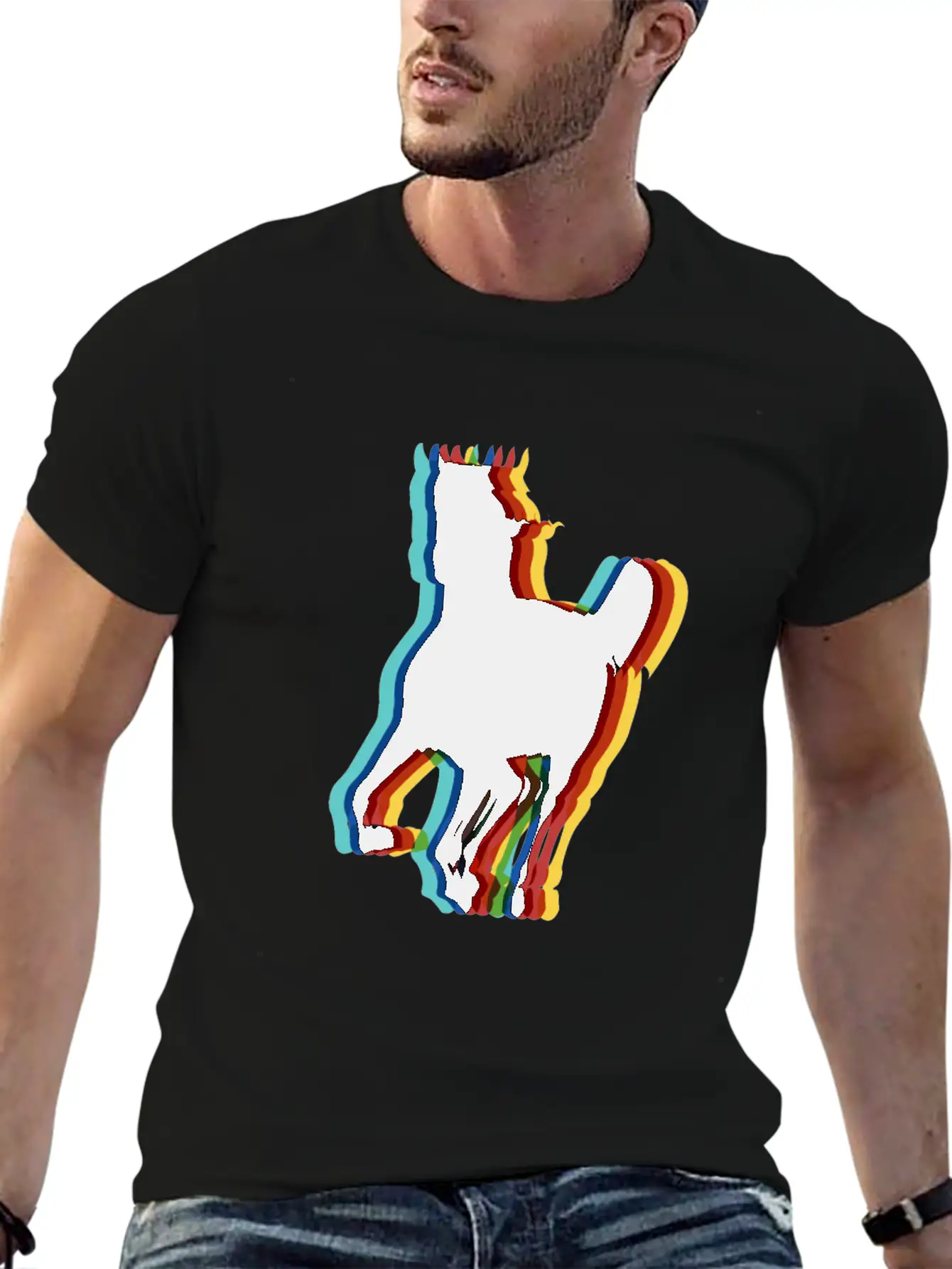 Surrealistic Horse - Psychedelic Art Modern Fit Casual T-Shirt ��� Clean And Versatile Design