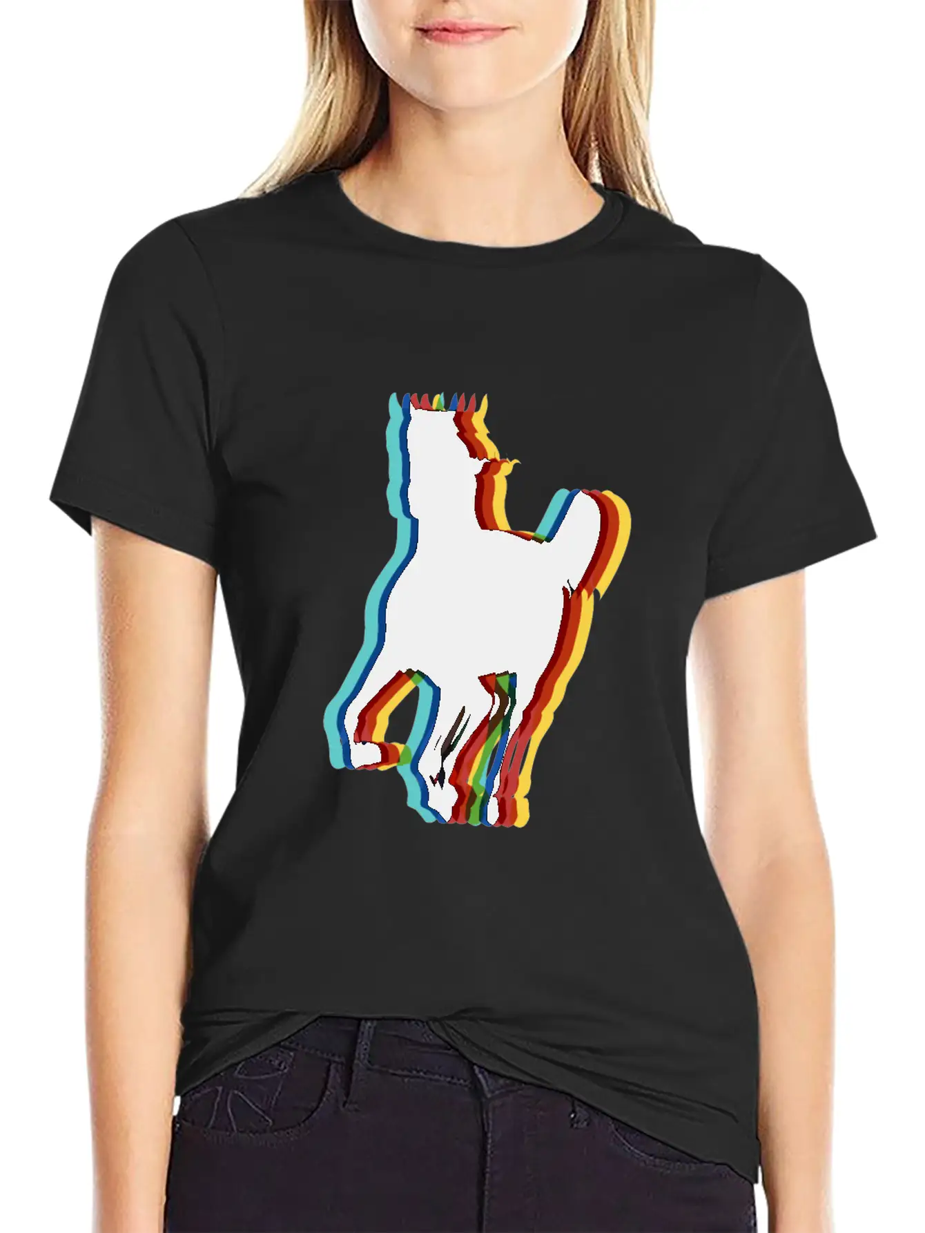 Surrealistic Horse - Psychedelic Art Modern Fit Casual T-Shirt ��� Clean And Versatile Design