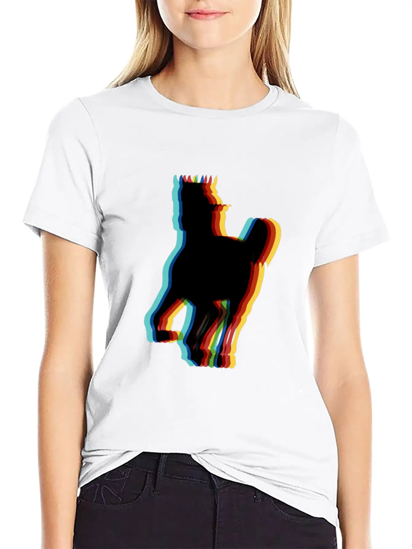 Surrealistic Horse - Psychedelic Art Modern Fit Casual T-Shirt ��� Clean And Versatile Design
