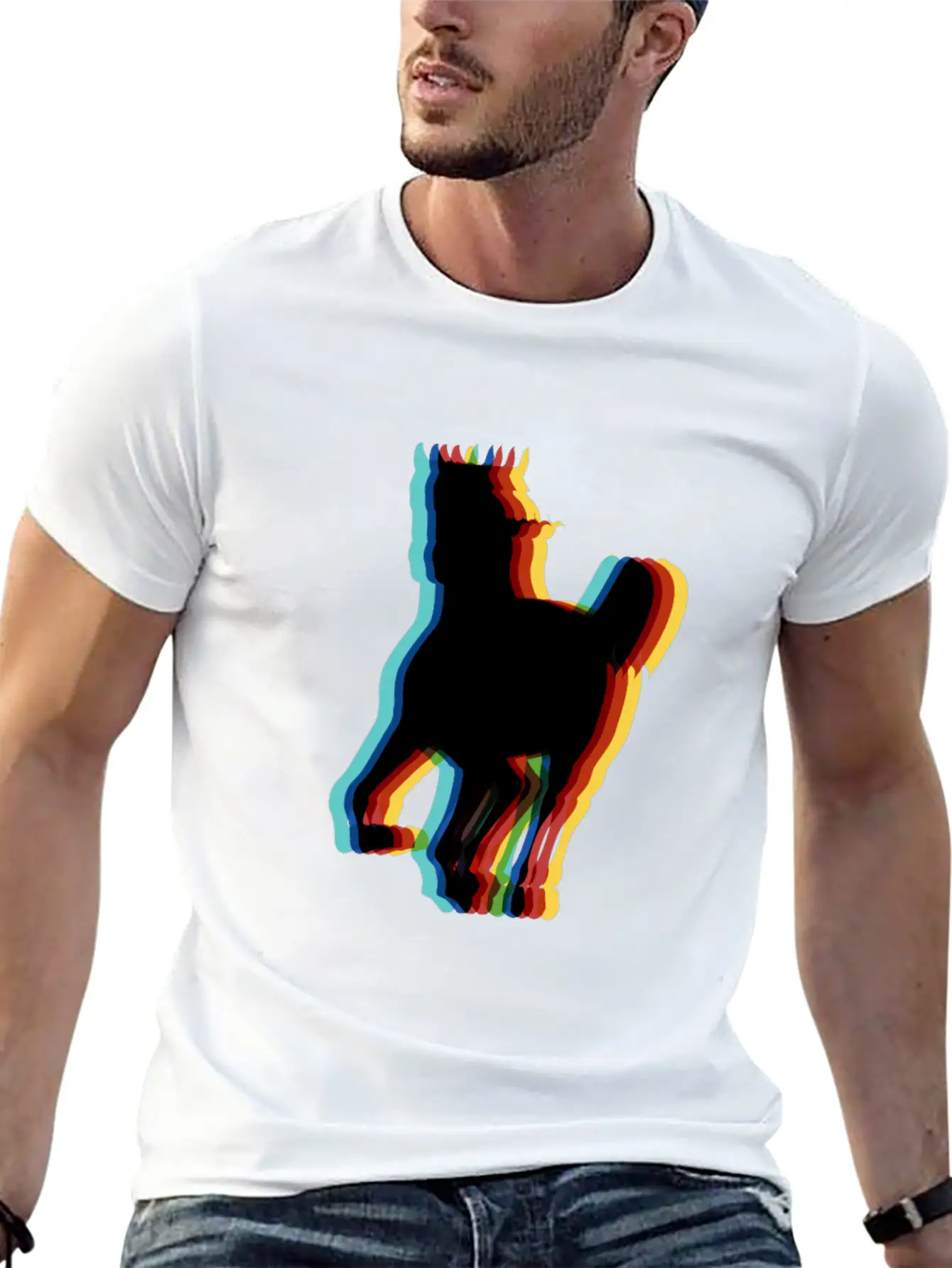 Surrealistic Horse - Psychedelic Art Modern Fit Casual T-Shirt ��� Clean And Versatile Design