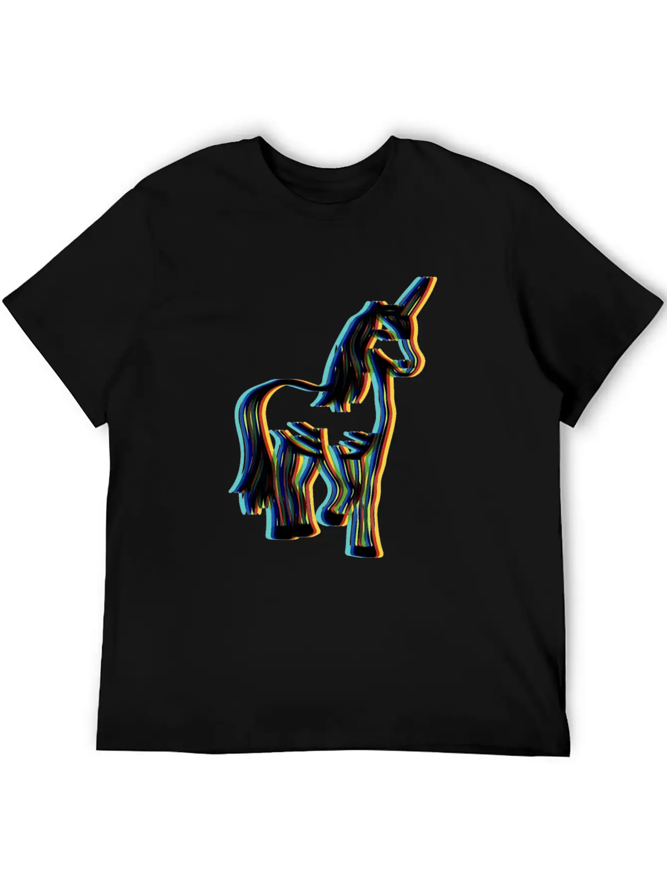 Surrealistic Rainbow Unicorn Stand Modern Fit Casual T-Shirt – Clean And Versatile Design
