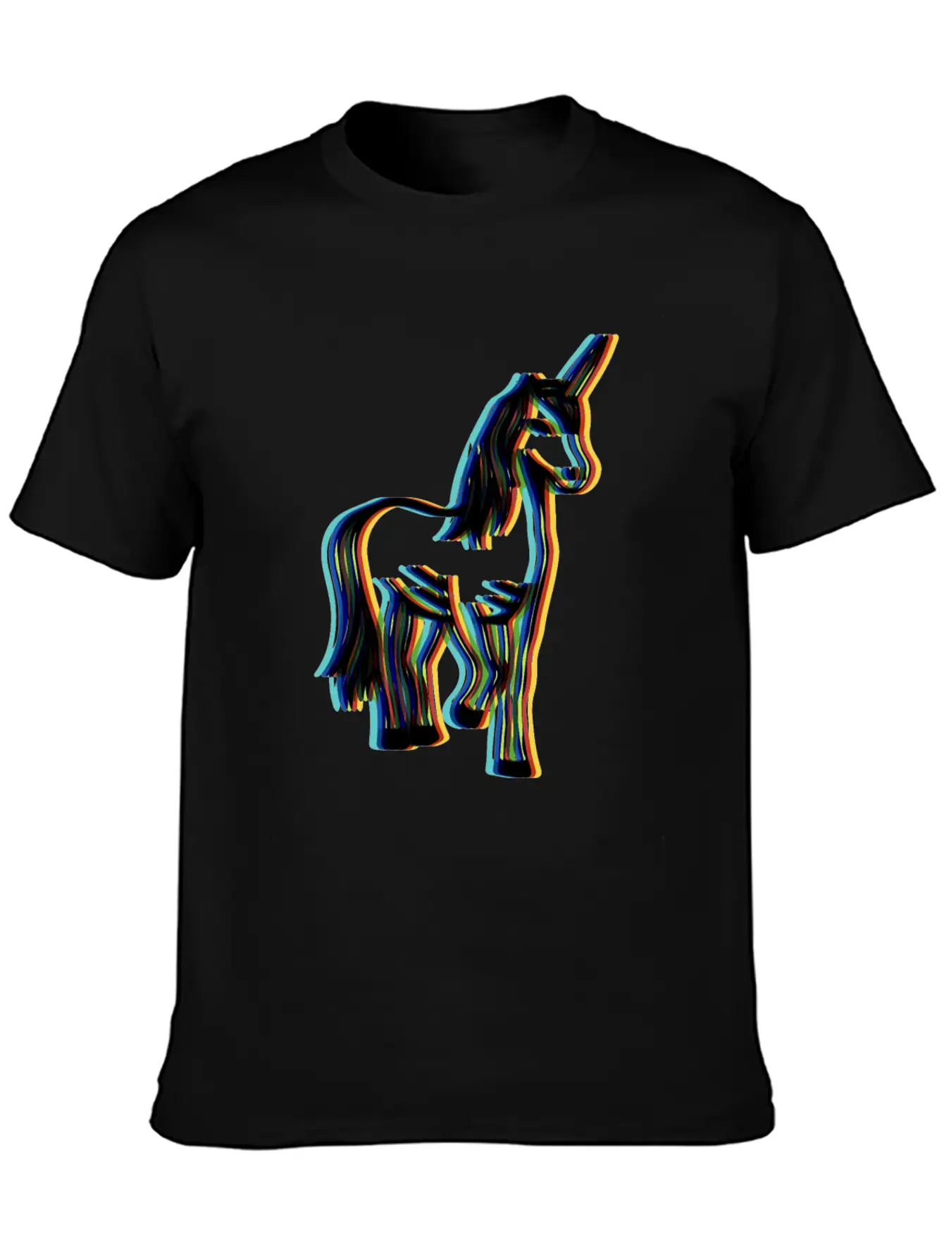 Surrealistic Rainbow Unicorn Stand Modern Fit Casual T-Shirt – Clean And Versatile Design