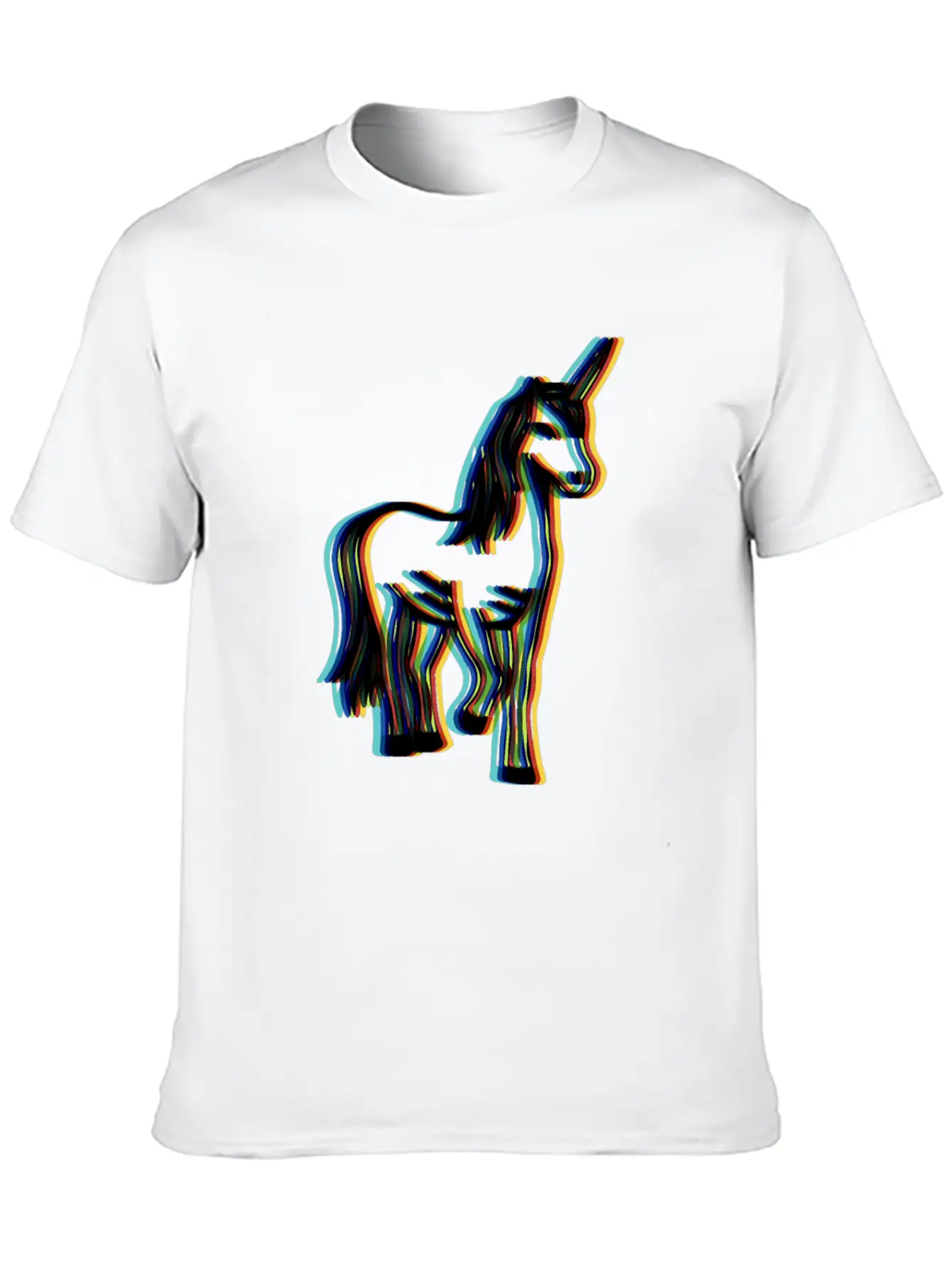 Surrealistic Rainbow Unicorn Stand Modern Fit Casual T-Shirt – Clean And Versatile Design