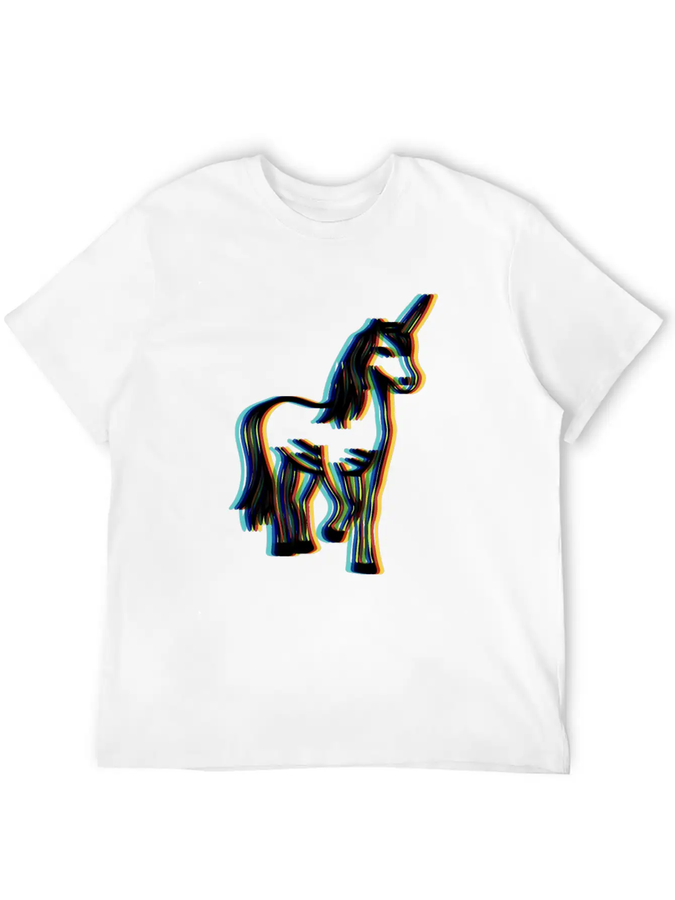 Surrealistic Rainbow Unicorn Stand Modern Fit Casual T-Shirt – Clean And Versatile Design