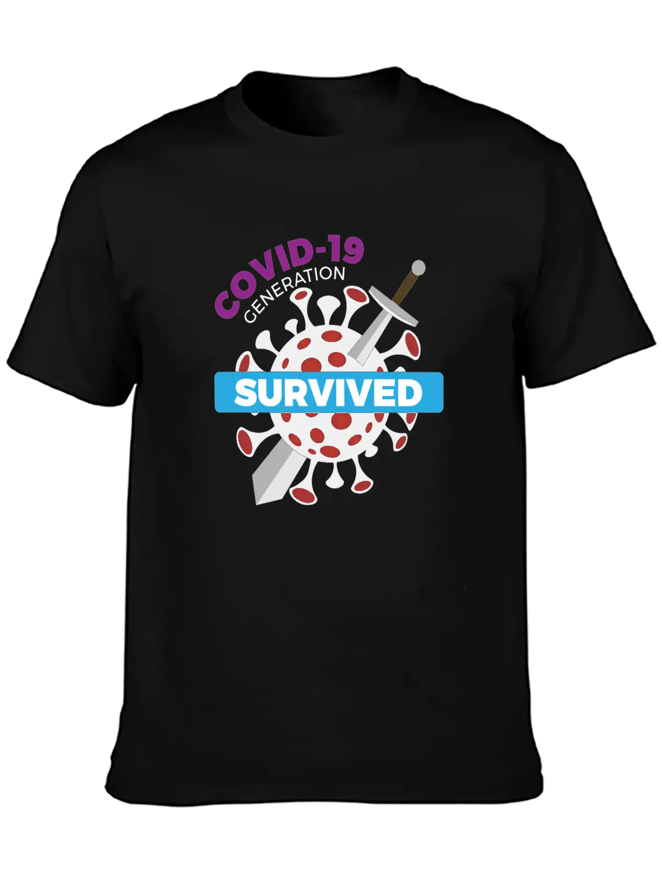 Survived Covid 19 Tshirt Modern Fit Casual T-Shirt – Clean And Versatile Design