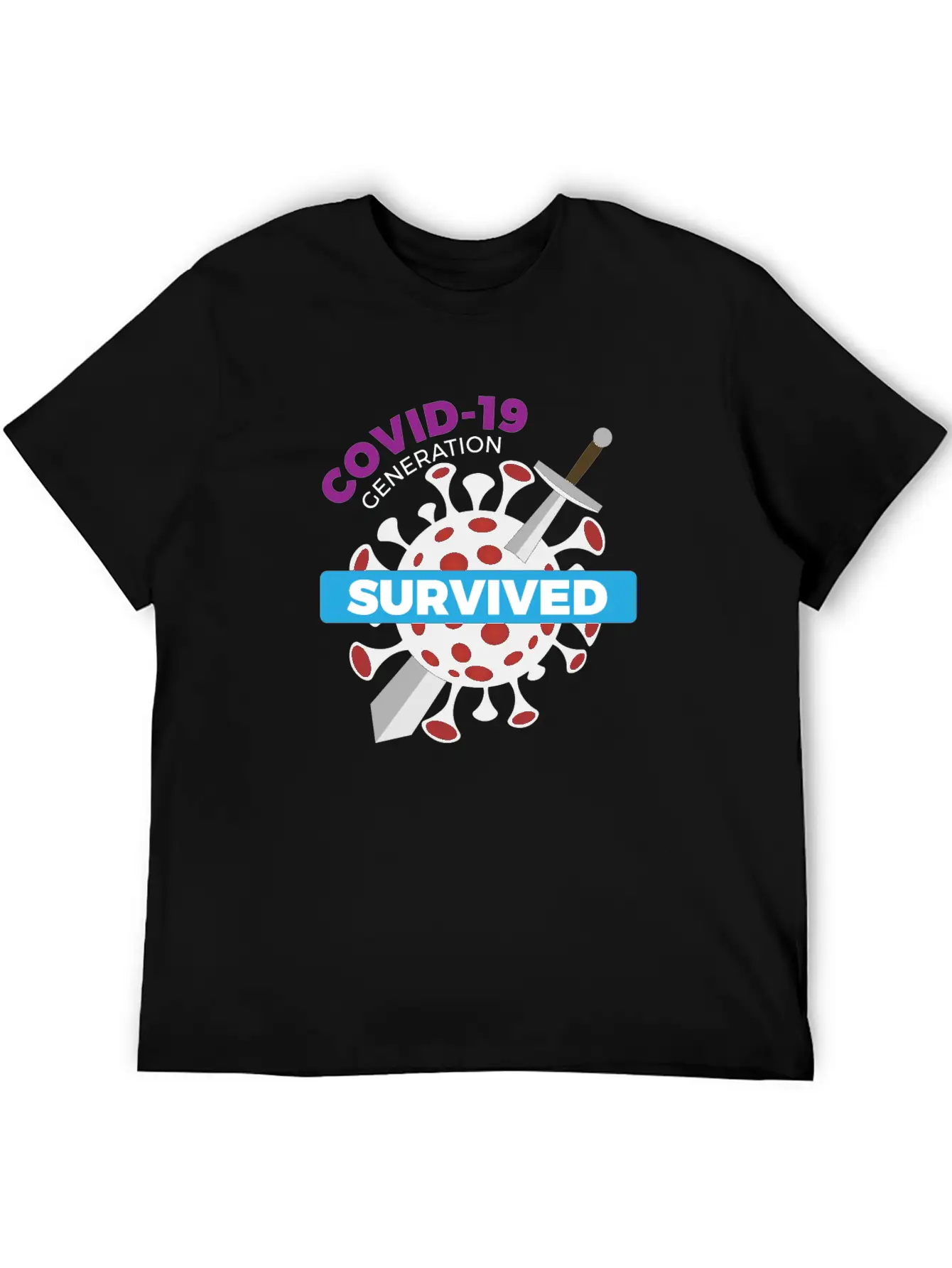 Survived Covid 19 Tshirt Modern Fit Casual T-Shirt – Clean And Versatile Design