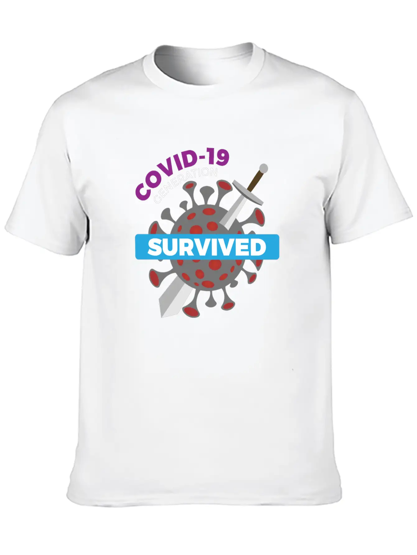 Survived Covid 19 Tshirt Modern Fit Casual T-Shirt – Clean And Versatile Design