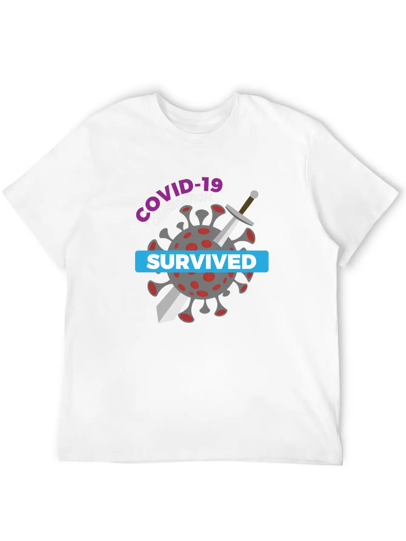 Survived Covid 19 Tshirt Modern Fit Casual T-Shirt – Clean And Versatile Design