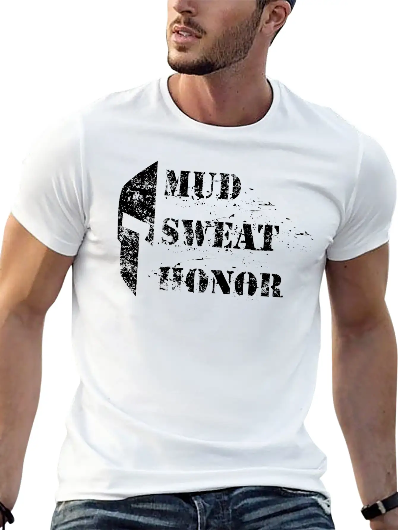 Sweat Mud Honor Sparta Unisex Casual T-Shirt – Clean Design For Daily Comfort