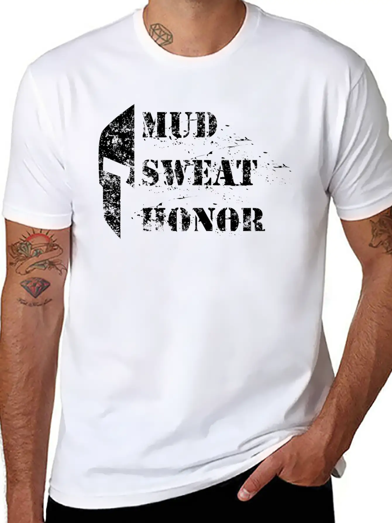 Sweat Mud Honor Sparta Unisex Casual T-Shirt – Clean Design For Daily Comfort