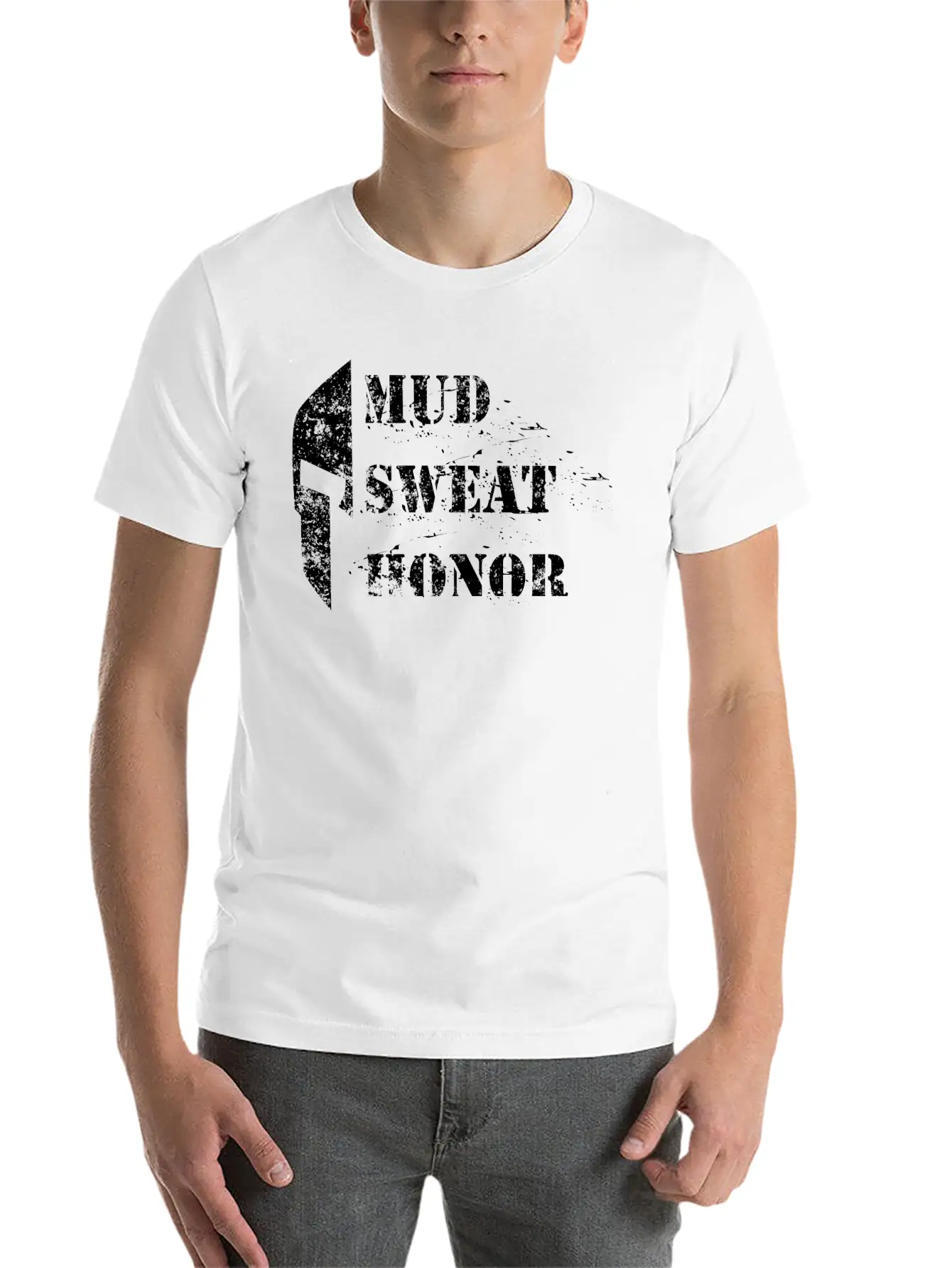 Sweat Mud Honor Sparta Unisex Casual T-Shirt – Clean Design For Daily Comfort