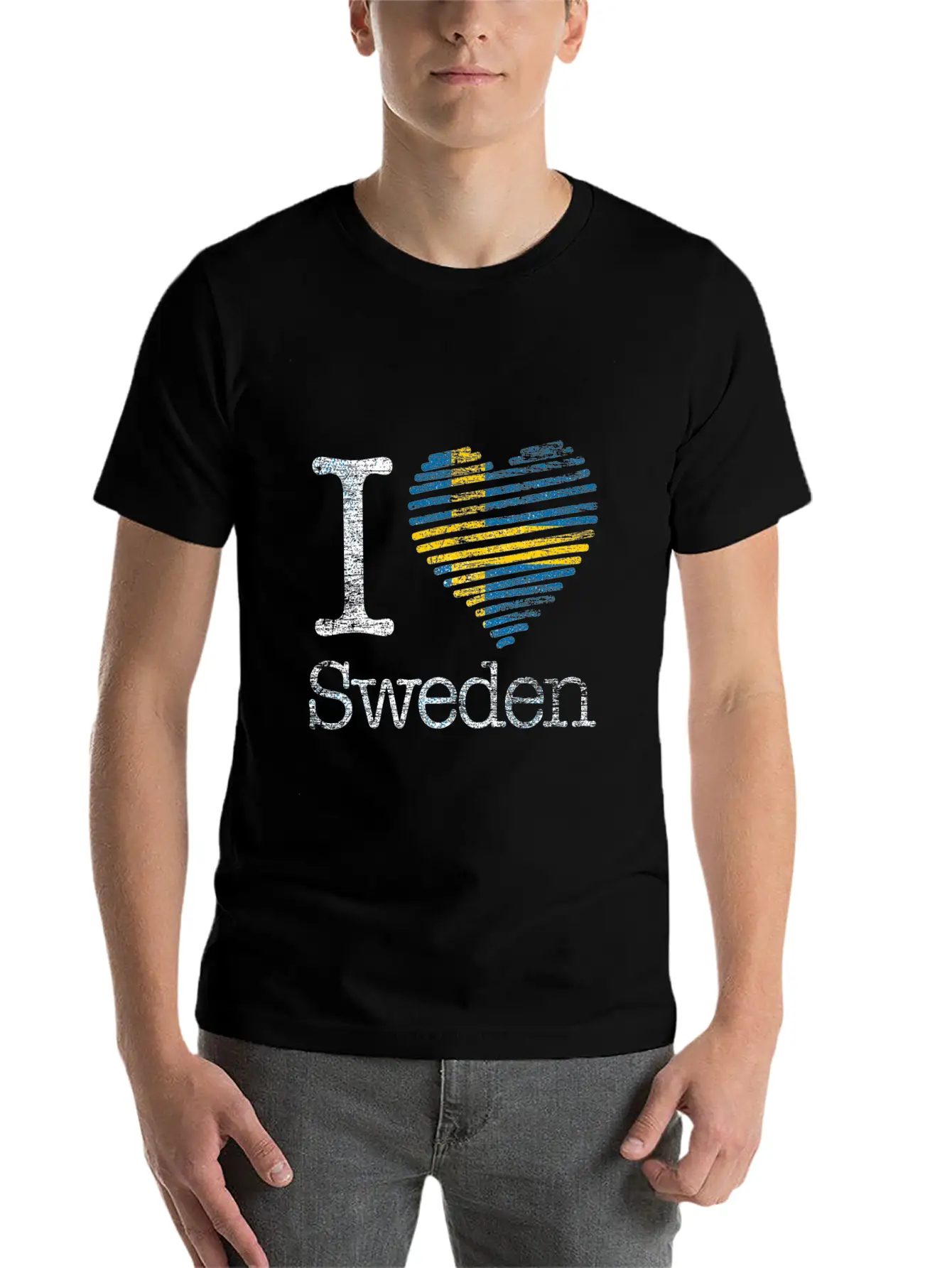 Sweden Love Classic Fit Graphic Tee For Daily Comfort – Unisex Cotton Shirt