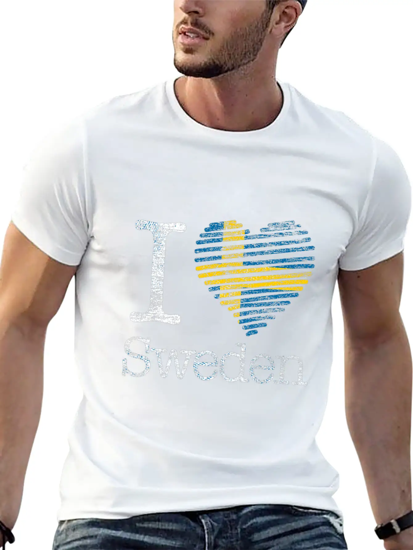 Sweden Love Classic Fit Graphic Tee For Daily Comfort – Unisex Cotton Shirt