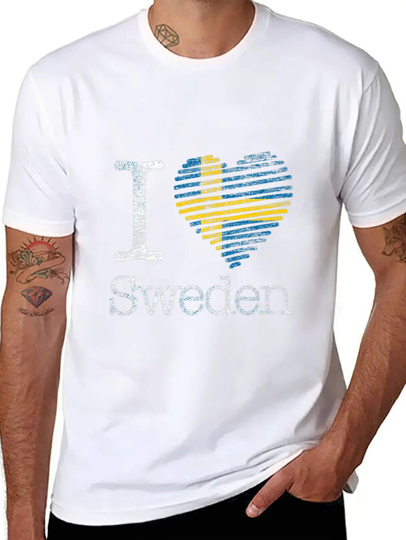 Sweden Love Classic Fit Graphic Tee For Daily Comfort – Unisex Cotton Shirt