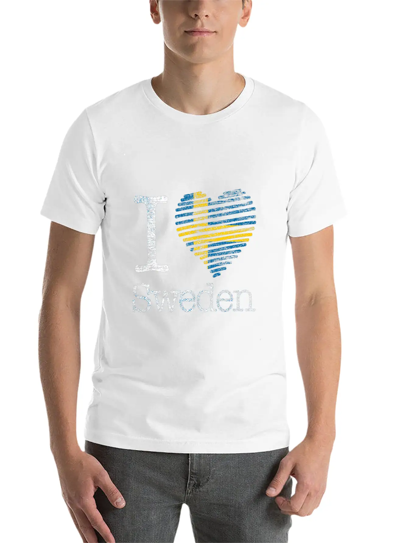 Sweden Love Classic Fit Graphic Tee For Daily Comfort – Unisex Cotton Shirt