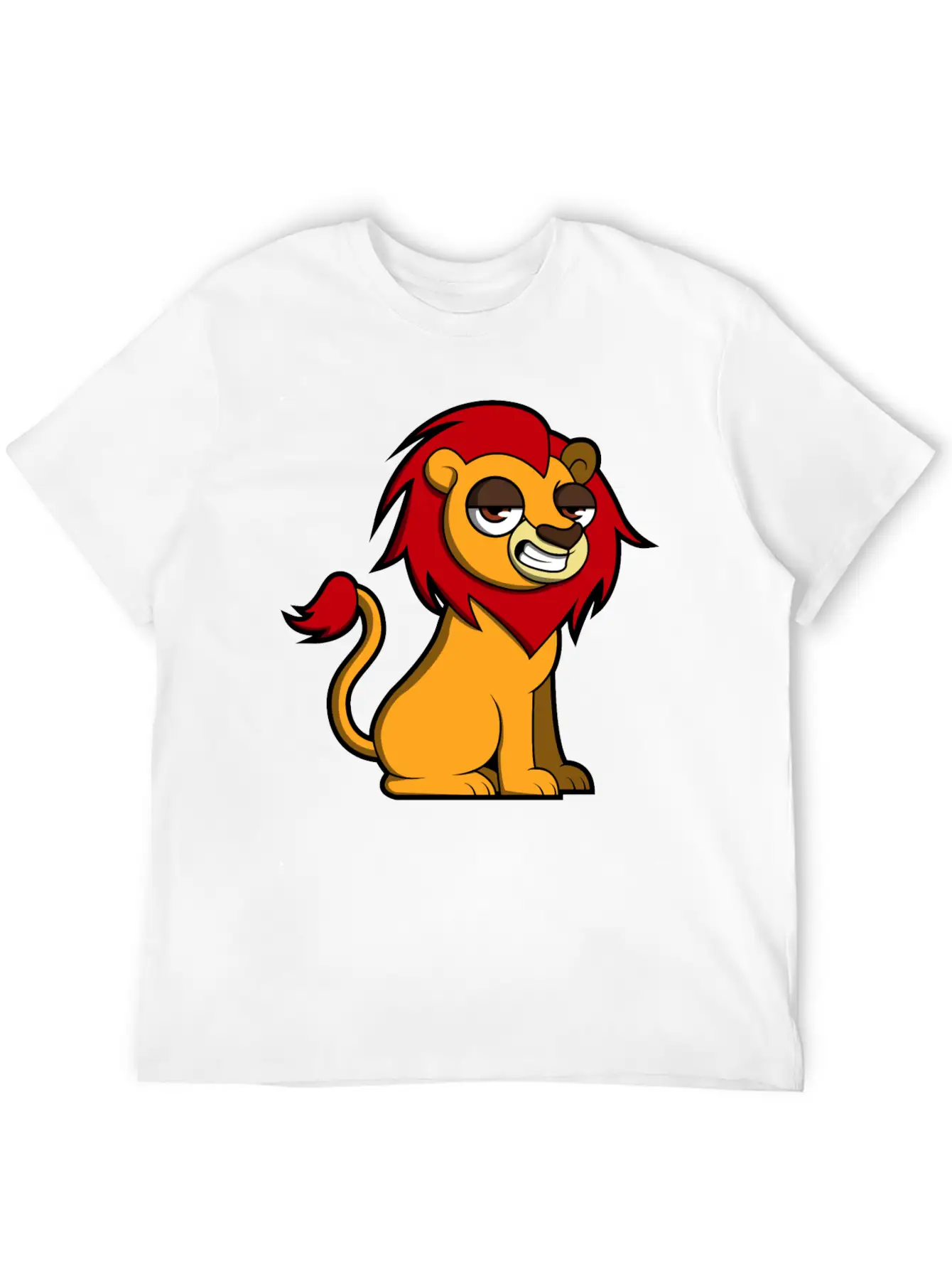 Sweet Lion Classic Fit Graphic Tee For Daily Comfort – Unisex Cotton Shirt