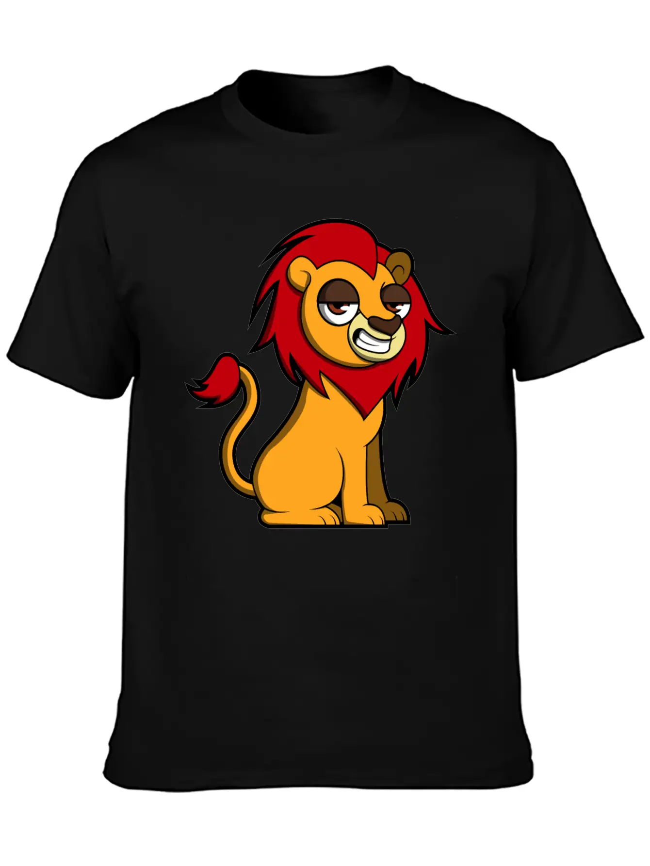 Sweet Lion Classic Fit Graphic Tee For Daily Comfort – Unisex Cotton Shirt