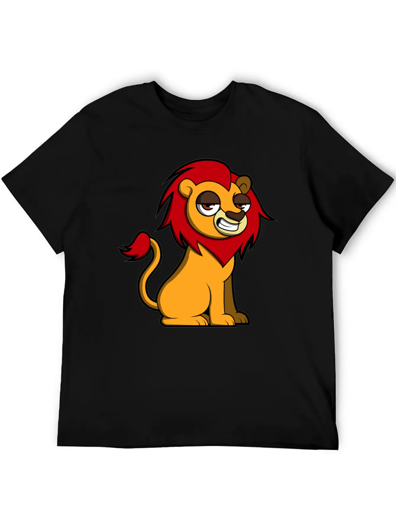 Sweet Lion Classic Fit Graphic Tee For Daily Comfort – Unisex Cotton Shirt