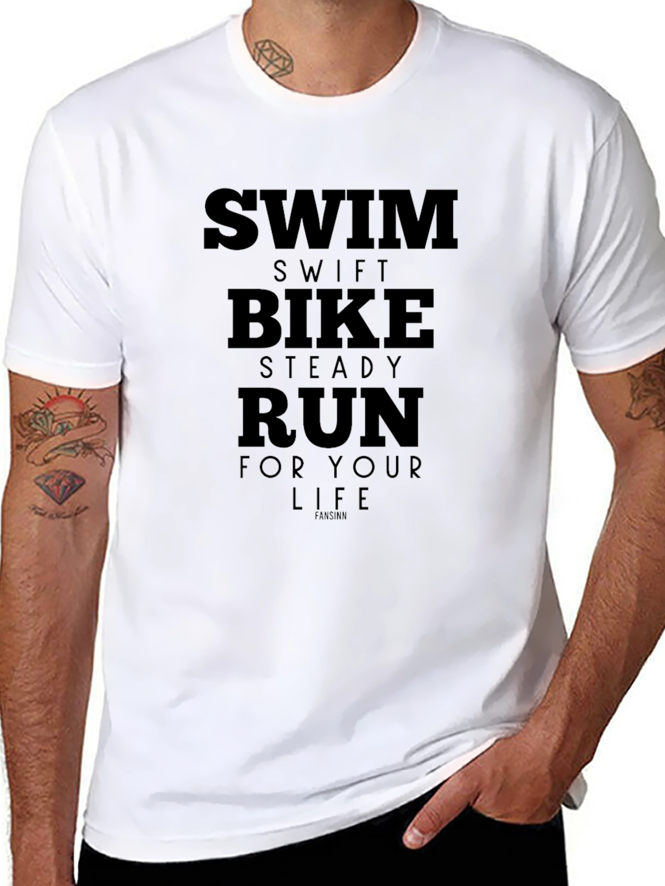 Swim Bike Run T-Shirt - Triathlon Training Tee