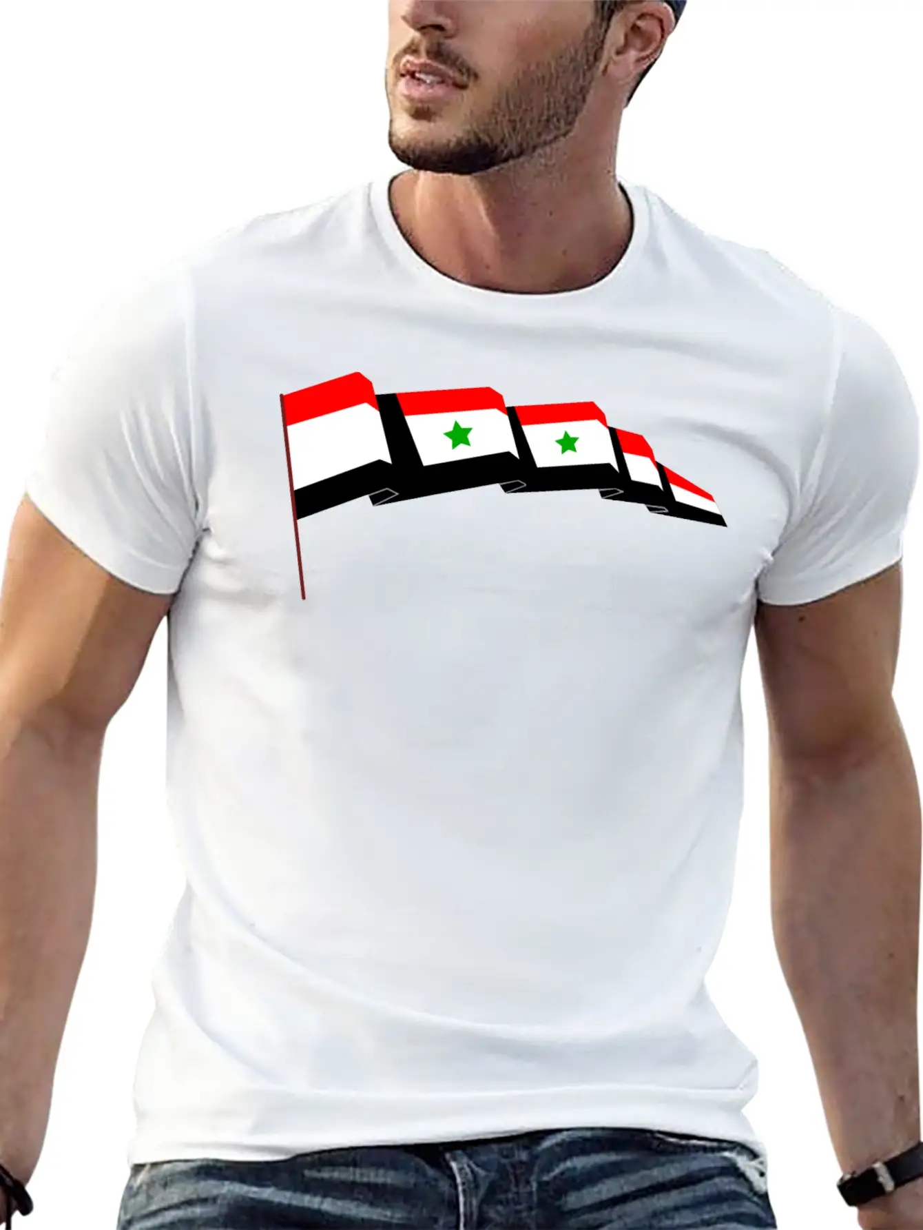 Syrian Flag Essential Cotton Tee For Daily Outfits – Unisex Style