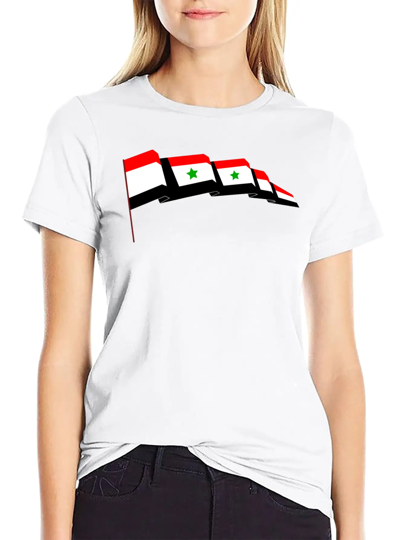 Syrian Flag Essential Cotton Tee For Daily Outfits – Unisex Style