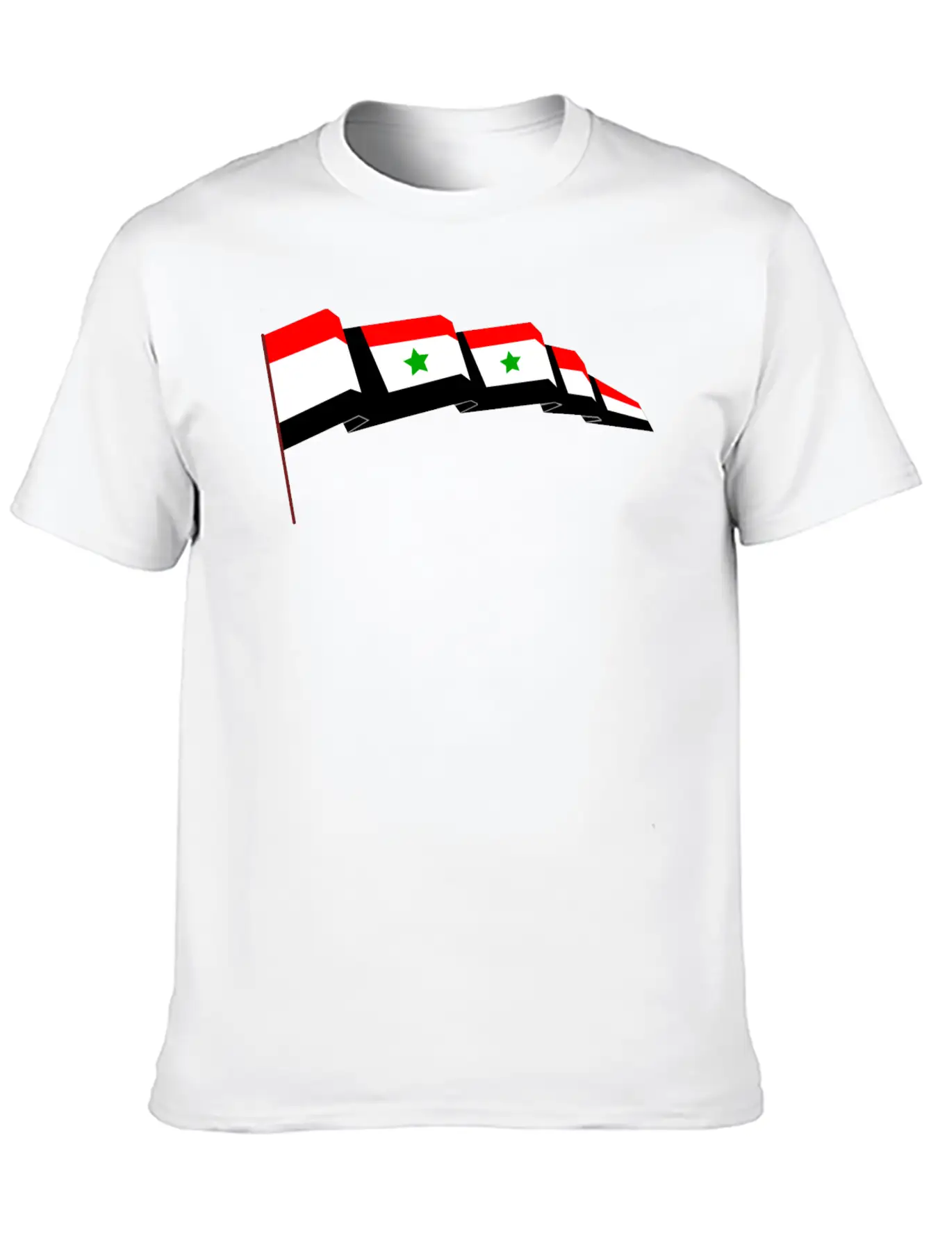 Syrian Flag Essential Cotton Tee For Daily Outfits – Unisex Style