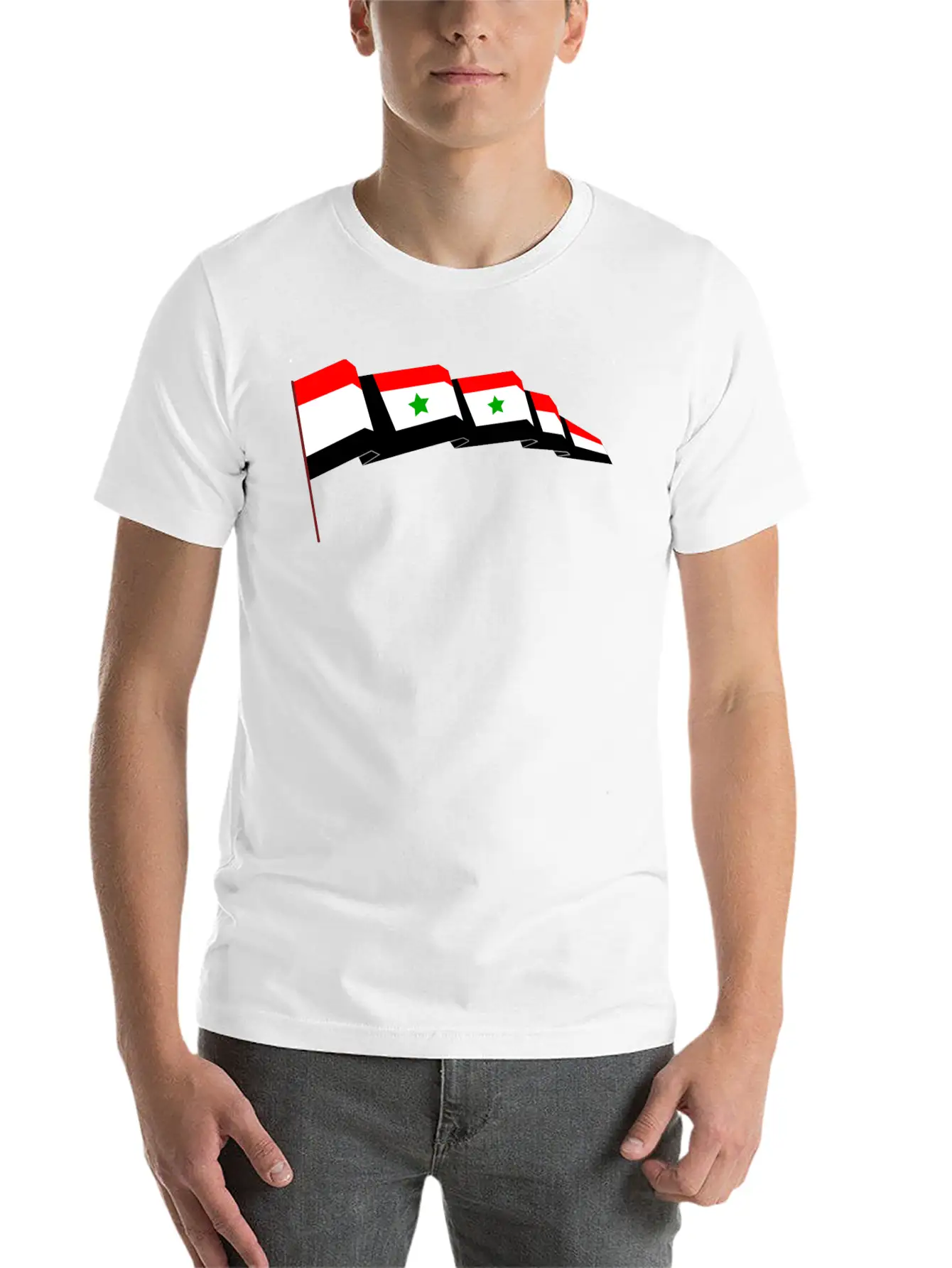 Syrian Flag Essential Cotton Tee For Daily Outfits – Unisex Style