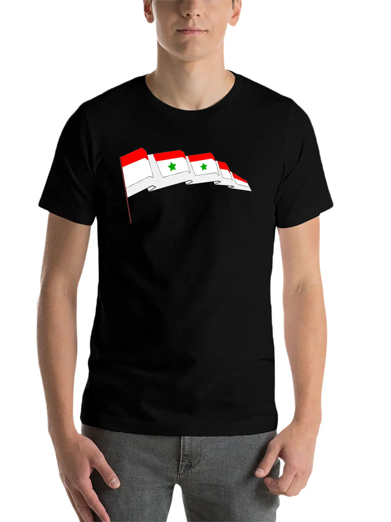 Syrian Flag Essential Cotton Tee For Daily Outfits – Unisex Style