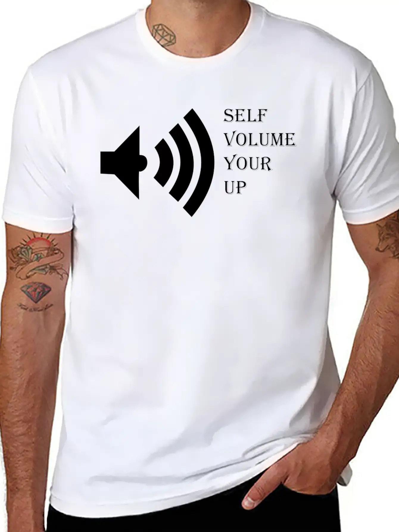 T-shirt Up Your Volume Self Unisex Casual T-Shirt – Clean Design For Daily Comfort
