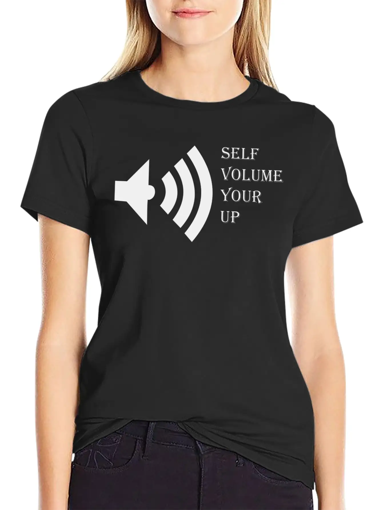 T-shirt Up Your Volume Self Unisex Casual T-Shirt – Clean Design For Daily Comfort