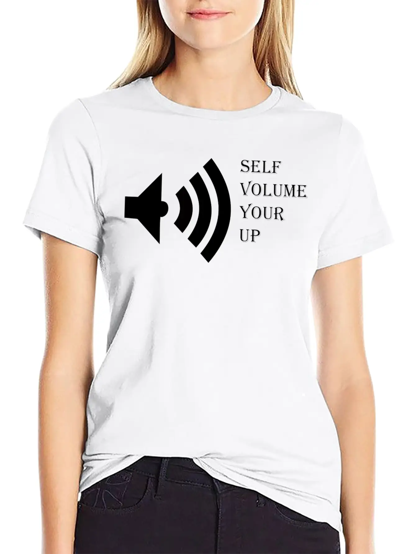 T-shirt Up Your Volume Self Unisex Casual T-Shirt – Clean Design For Daily Comfort
