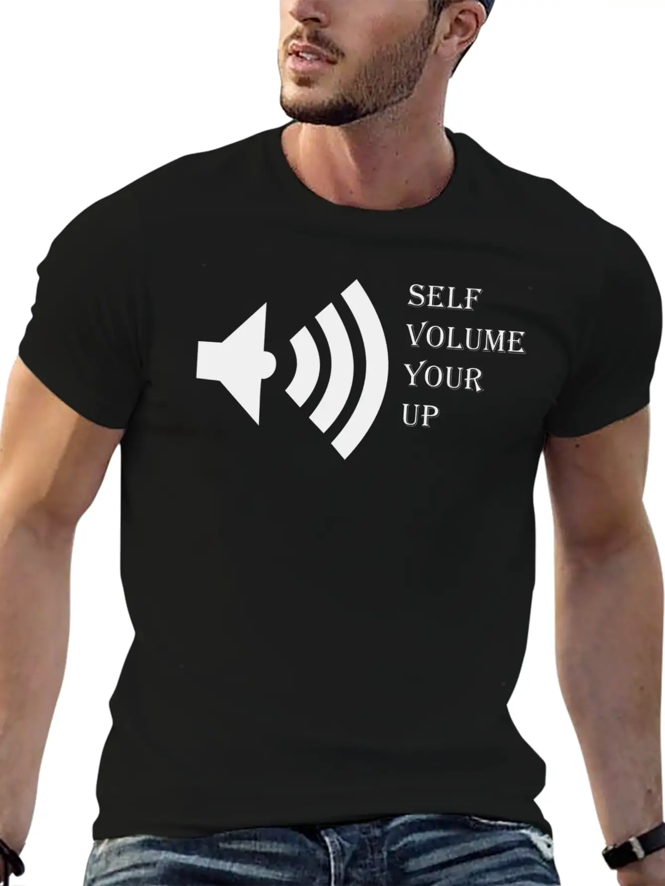T-shirt Up Your Volume Self Unisex Casual T-Shirt – Clean Design For Daily Comfort