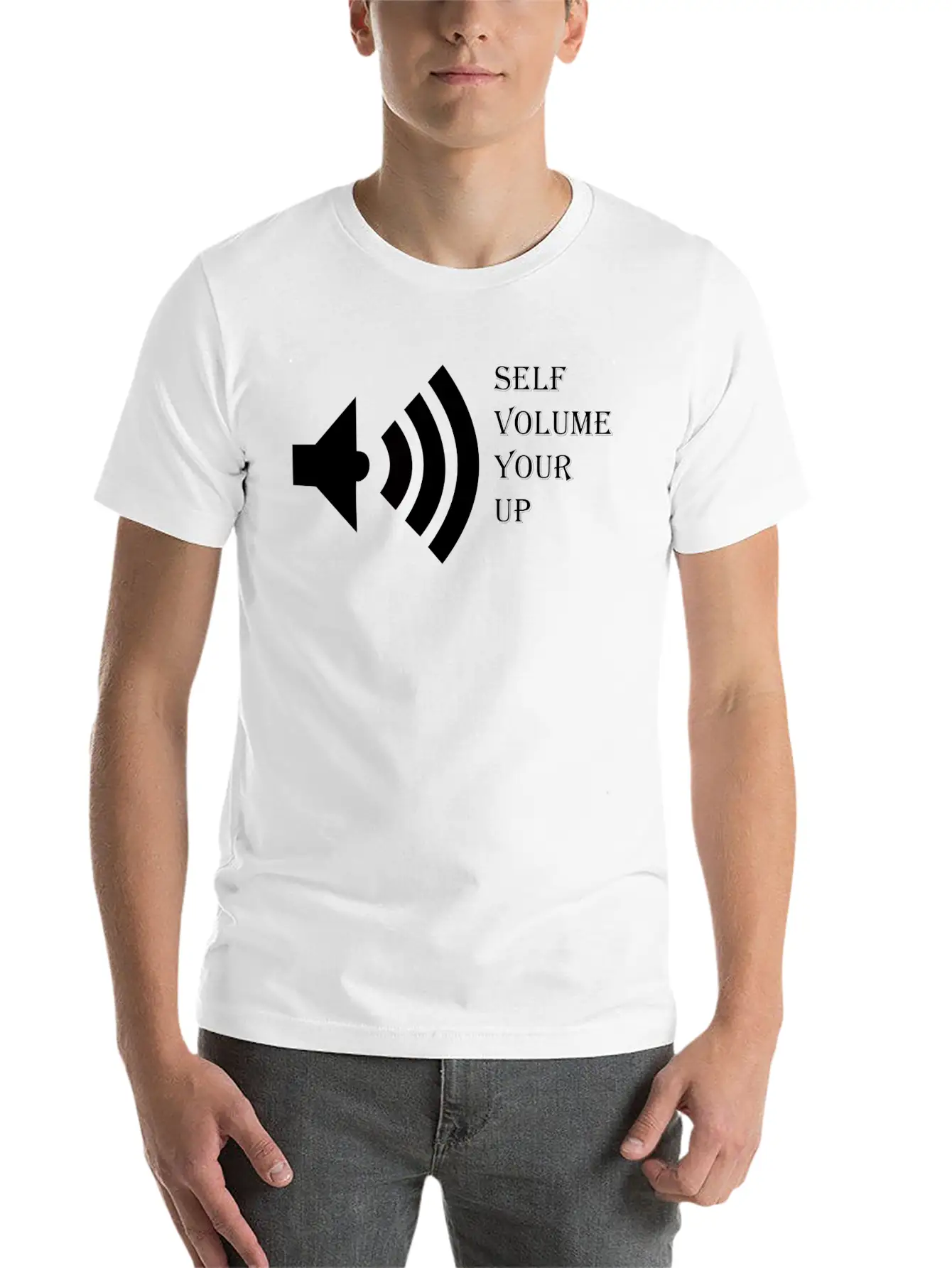 T-shirt Up Your Volume Self Unisex Casual T-Shirt – Clean Design For Daily Comfort